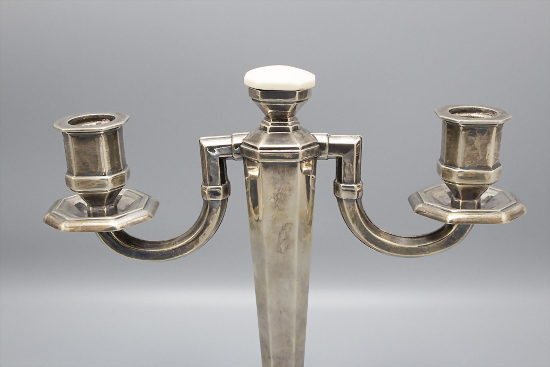 Paar Art Déco Silberleuchter / A pair of silver candlesticks, Frankreich, um 1925 - Bild 4 aus 7