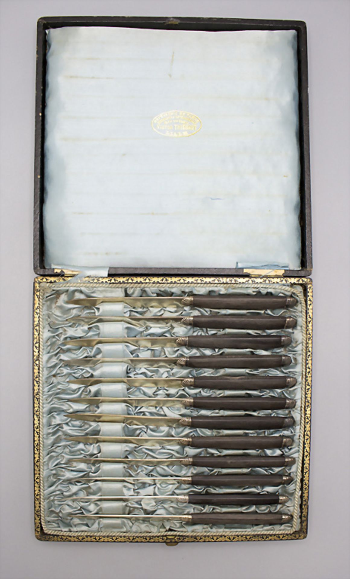 12 Messer mit Silberklingen / 12 knives with silver blades, Gustave Leroy & Cie., Paris, 1896/1897