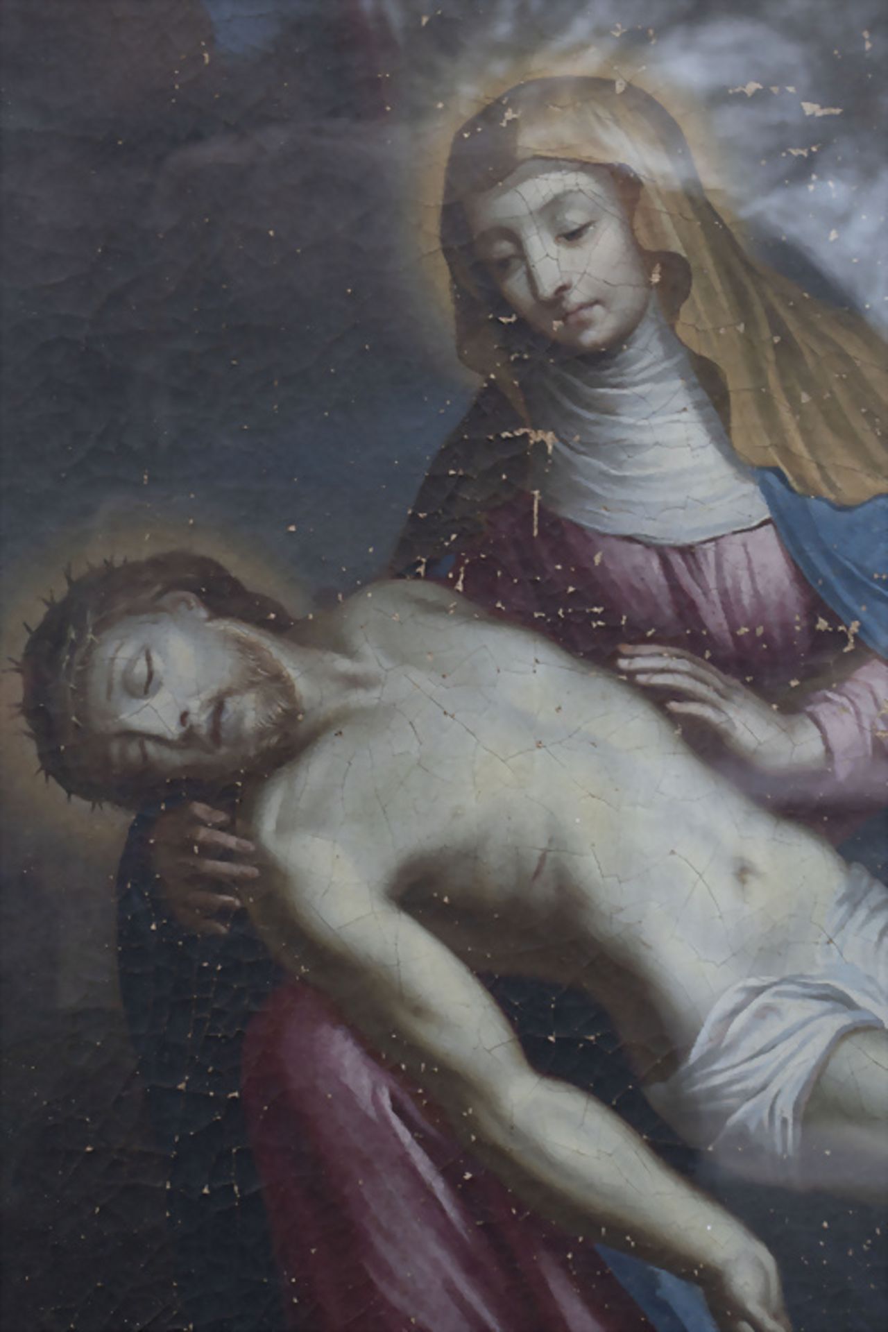 Unbekannter Künstler des 18. Jh., 'Pietà' mit Reliquienrahmen / Unknown artist of the 18th ... - Bild 3 aus 6