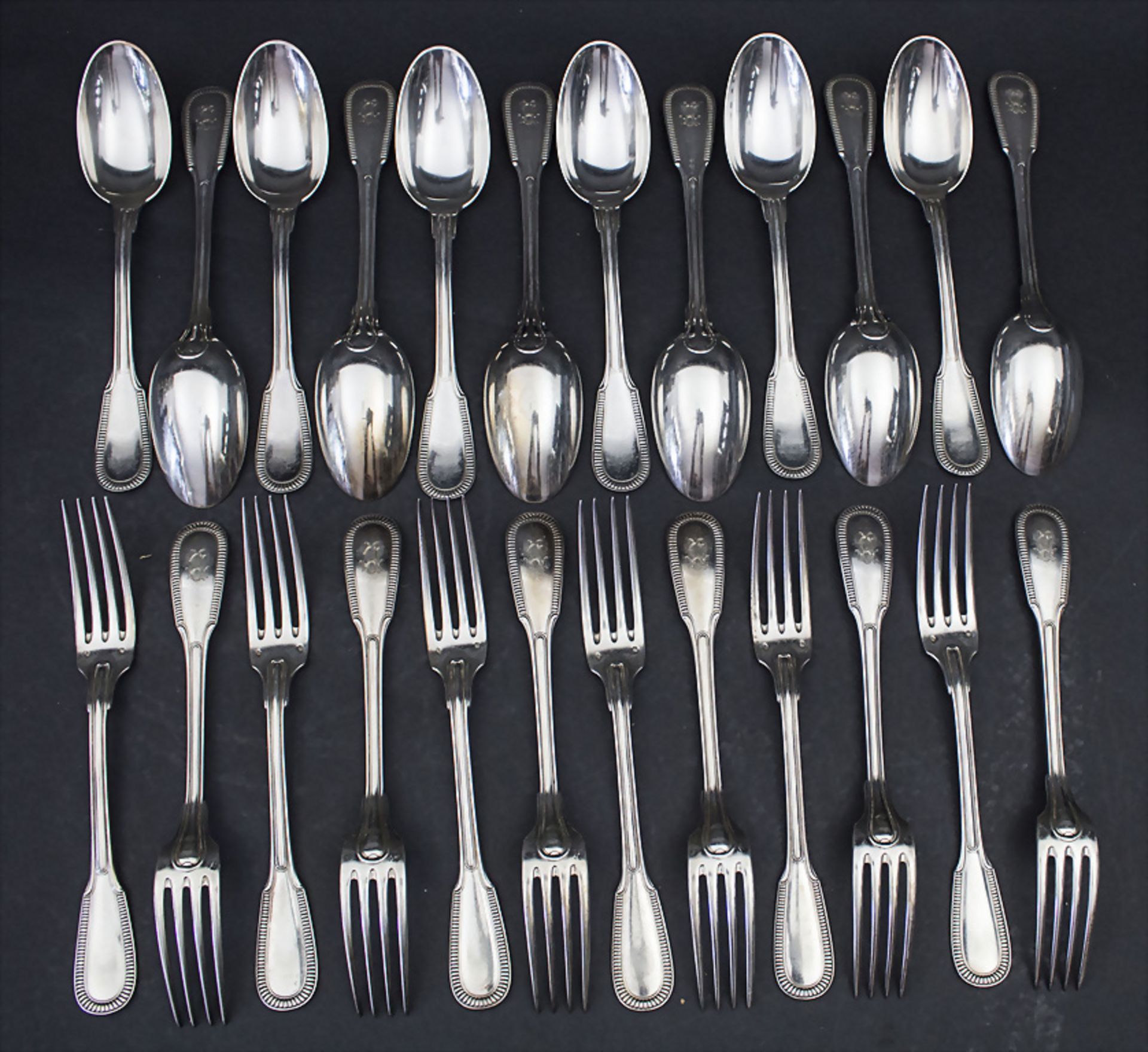 24 Teile Silberbesteck / 24 pieces of silver cutlery, Christofle, Paris, 20. Jh.