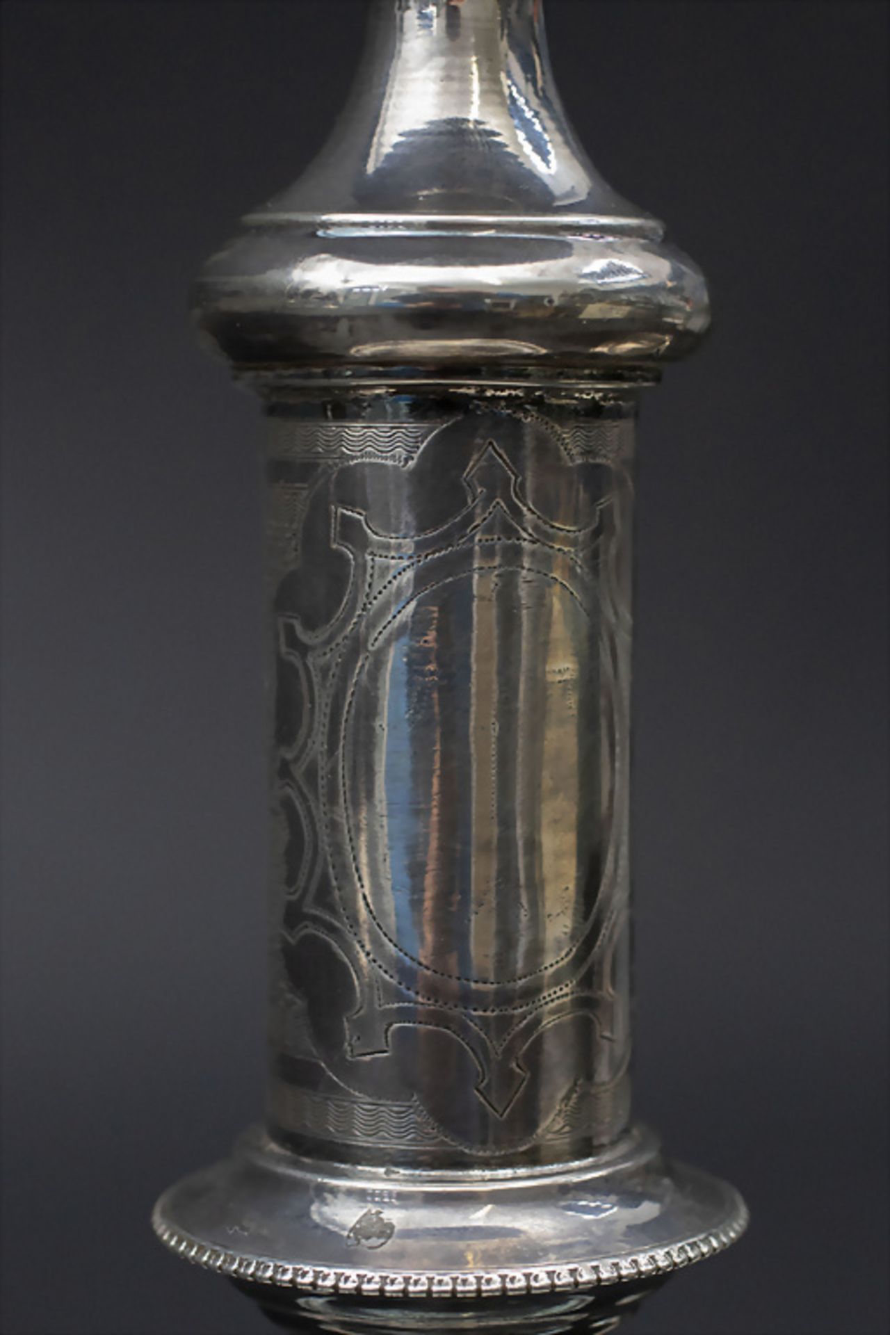 Paar Silberleuchter / A pair of silver candlesticks, Carreras, Barcelona, 19. Jh. - Bild 4 aus 7