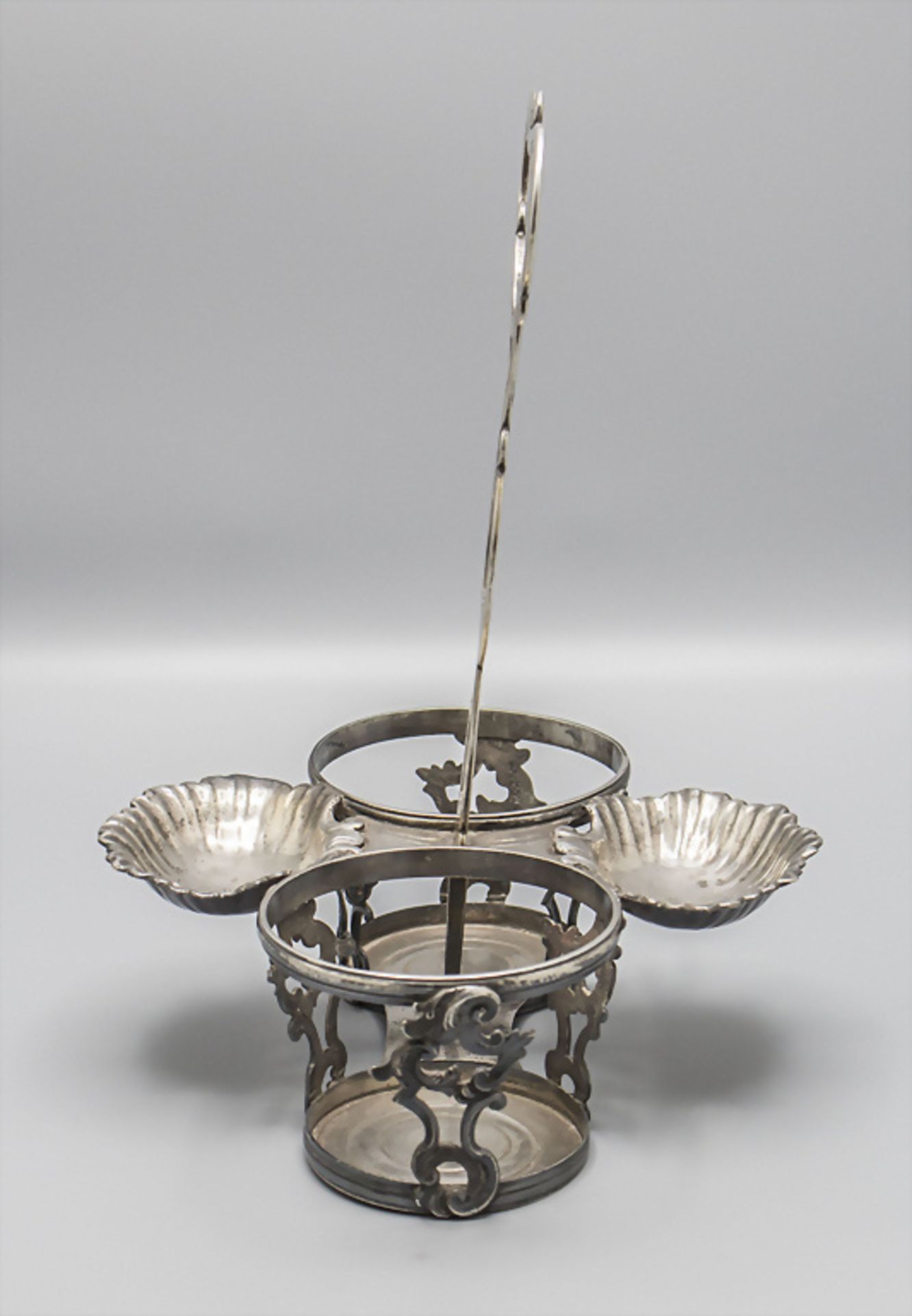 Barock Menage / Huiliere mit Salieren / A silver oil and vinegar cruet set, Genua, 1786 - Bild 2 aus 9