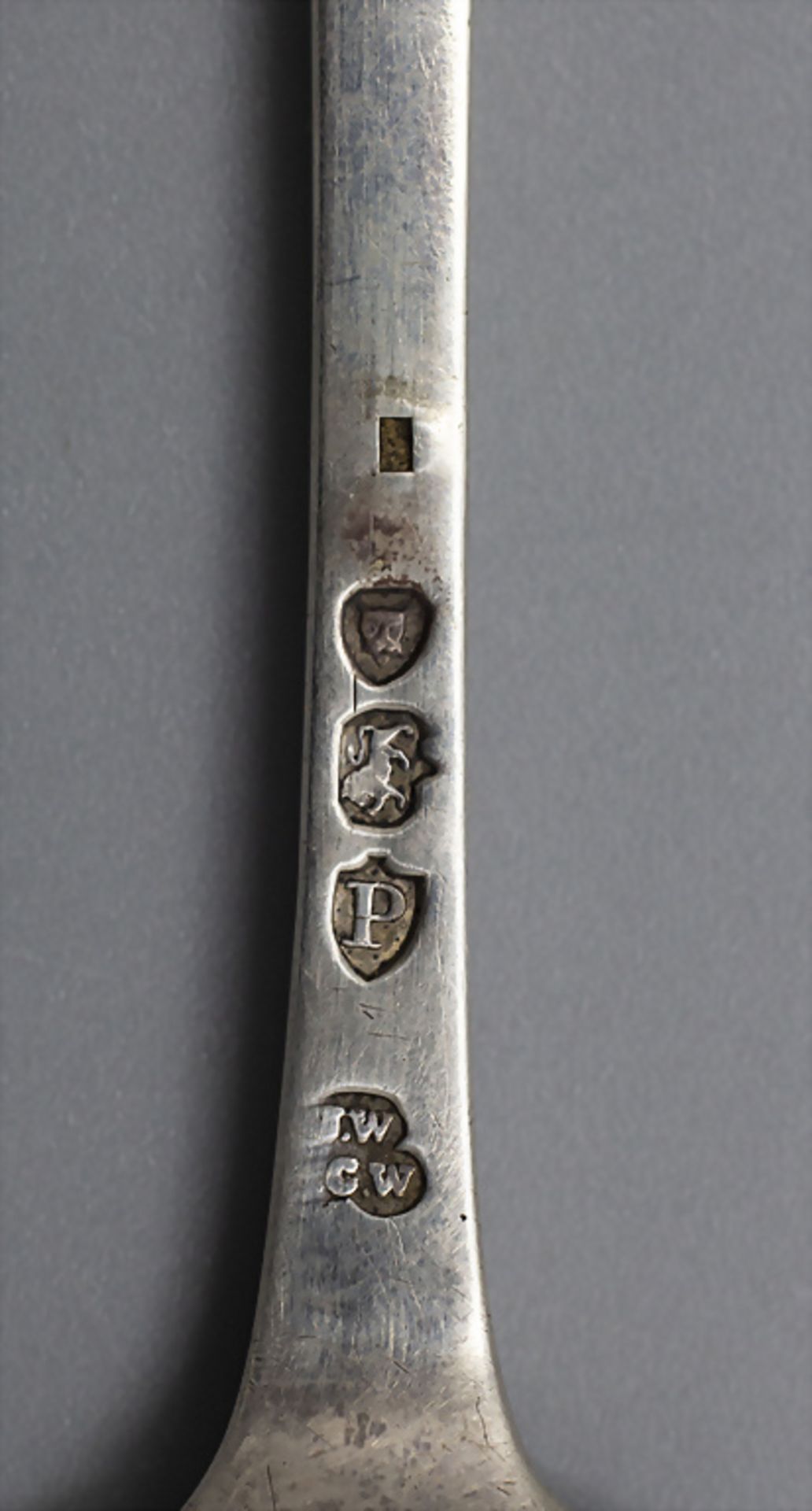 Gabel und Löffel im Etui / A silver fork and spoon with box, James Wakely & Frank Clarke ... - Bild 5 aus 5