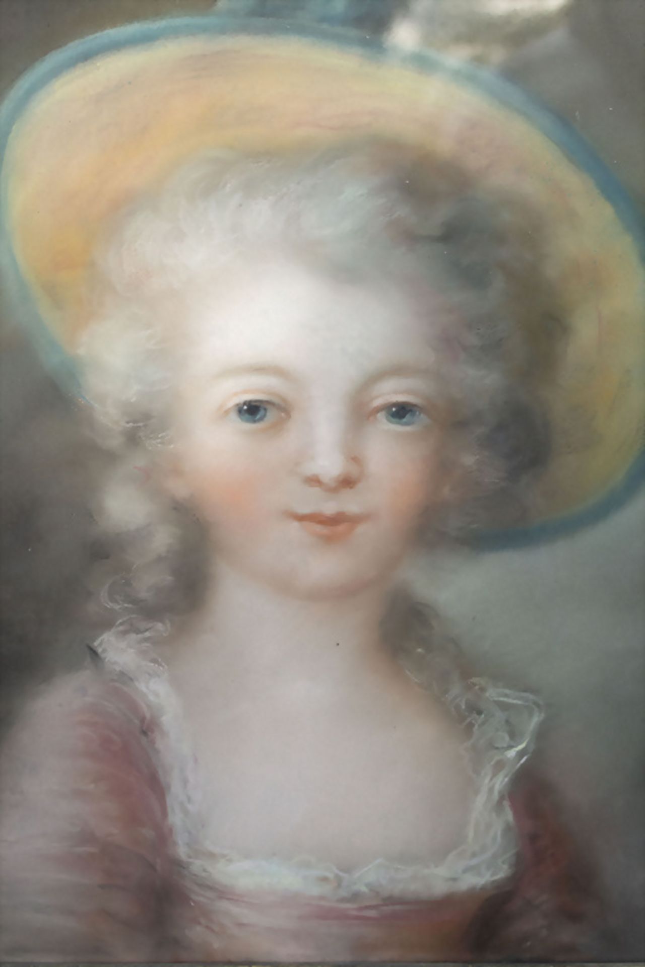 Künstler des 18. Jh., 'Porträt einer jungen Dame mit Hut' / 'Portrait of a young lady with ... - Image 3 of 4