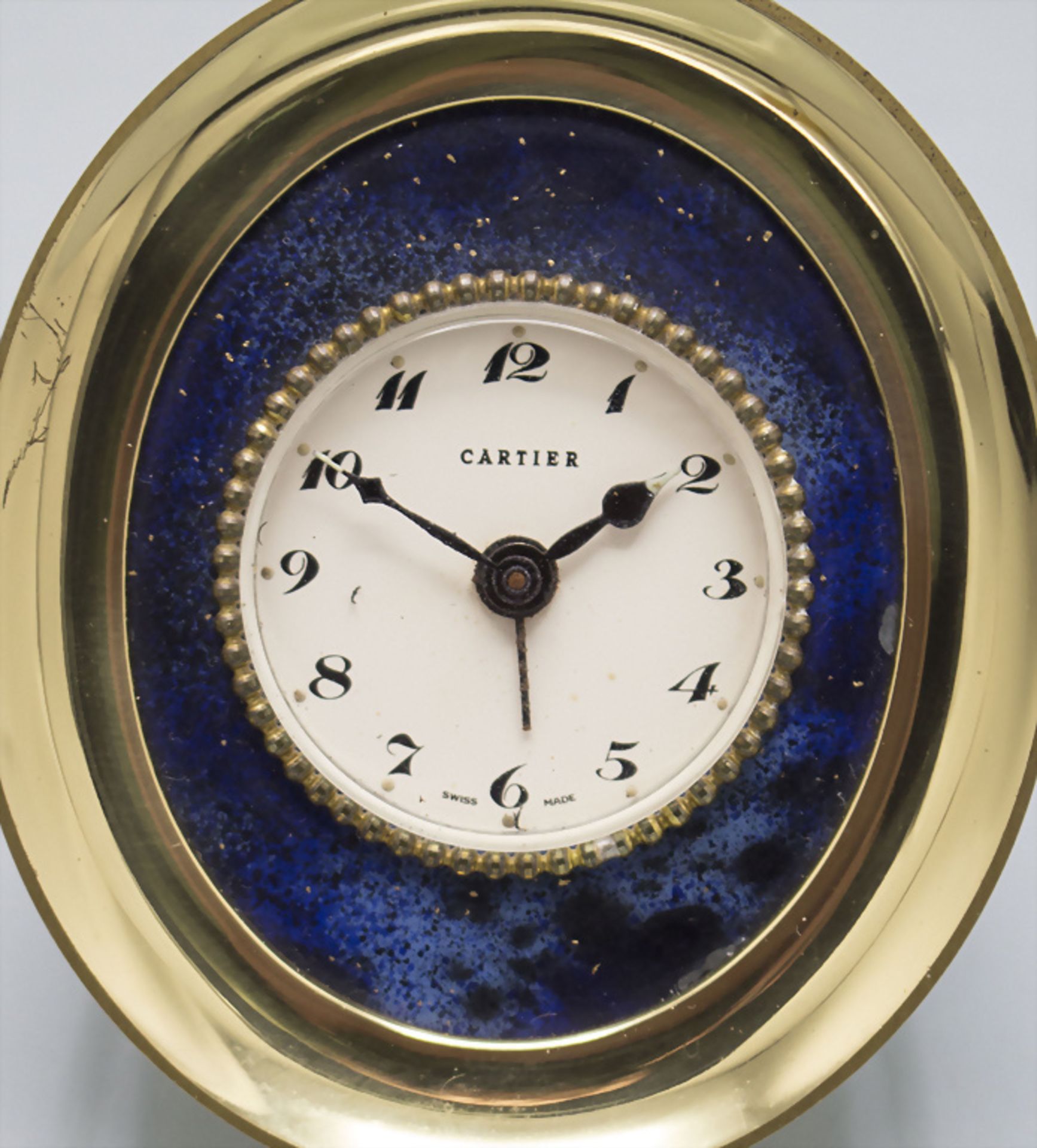 Tischuhr / A table clock, Cartier, Swiss / Schweiz, um 1960 - Bild 2 aus 4