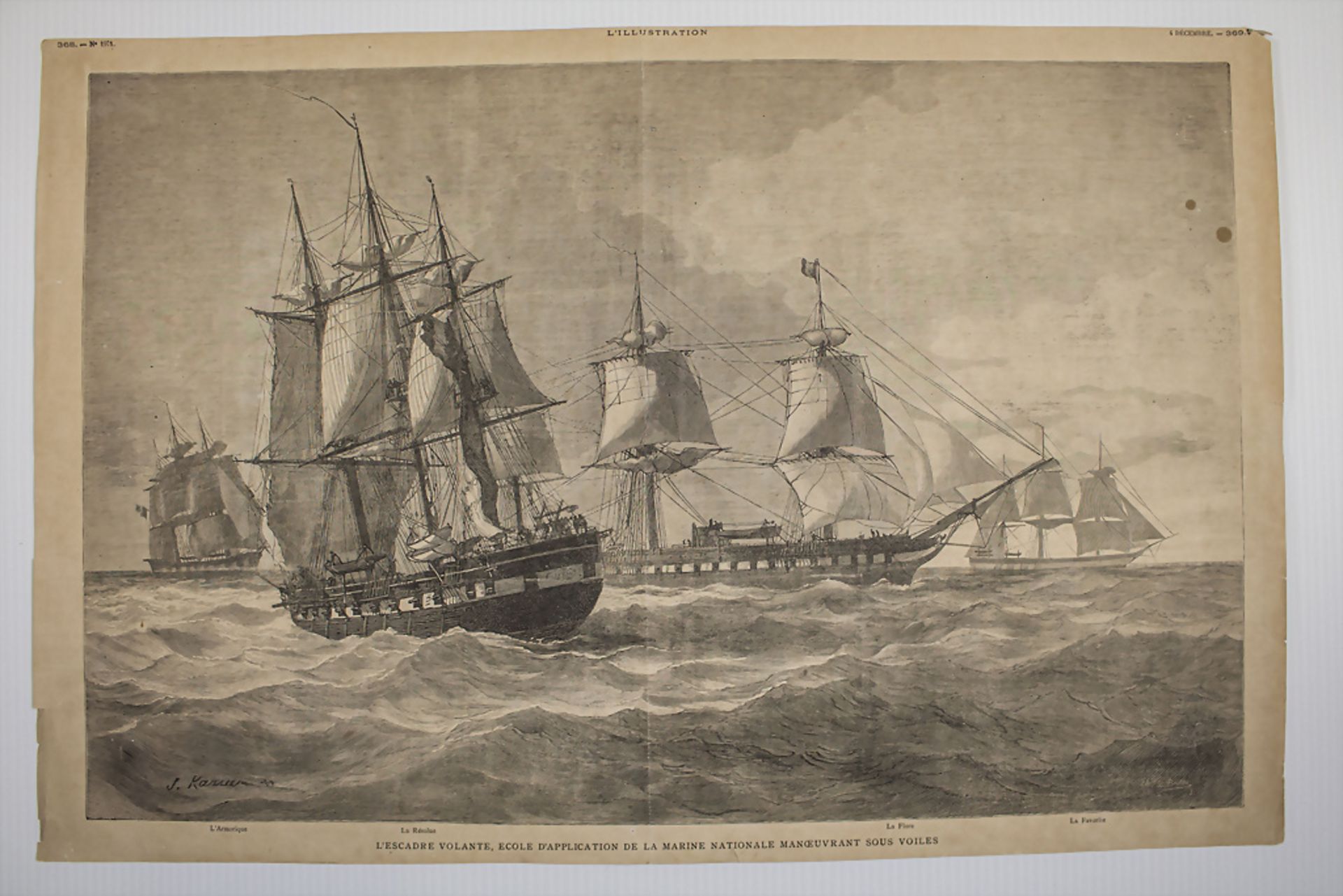 Konvolut 6 Blatt 'Seewesen und Marine' / A collection of six sheets 'Maritime and navy', 19. Jh. - Bild 2 aus 6