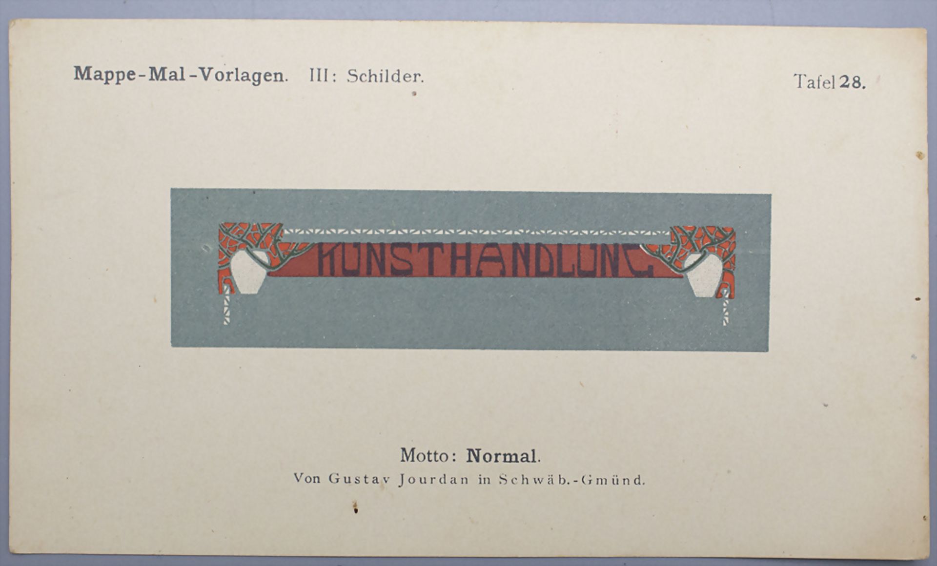 Jugendstil Mal-Vorlagen für Werbeschilder auf 36 Tafeln / 36 Art Nouveau pattern for ... - Bild 6 aus 9