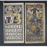 Zwei 'Münchener Kalender', 1888 u. 1906