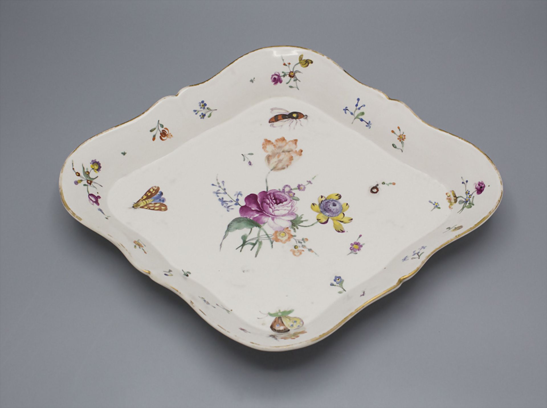 Rautenförmige Platte / A rhombic shaped platter, Frankenthal, um 1770