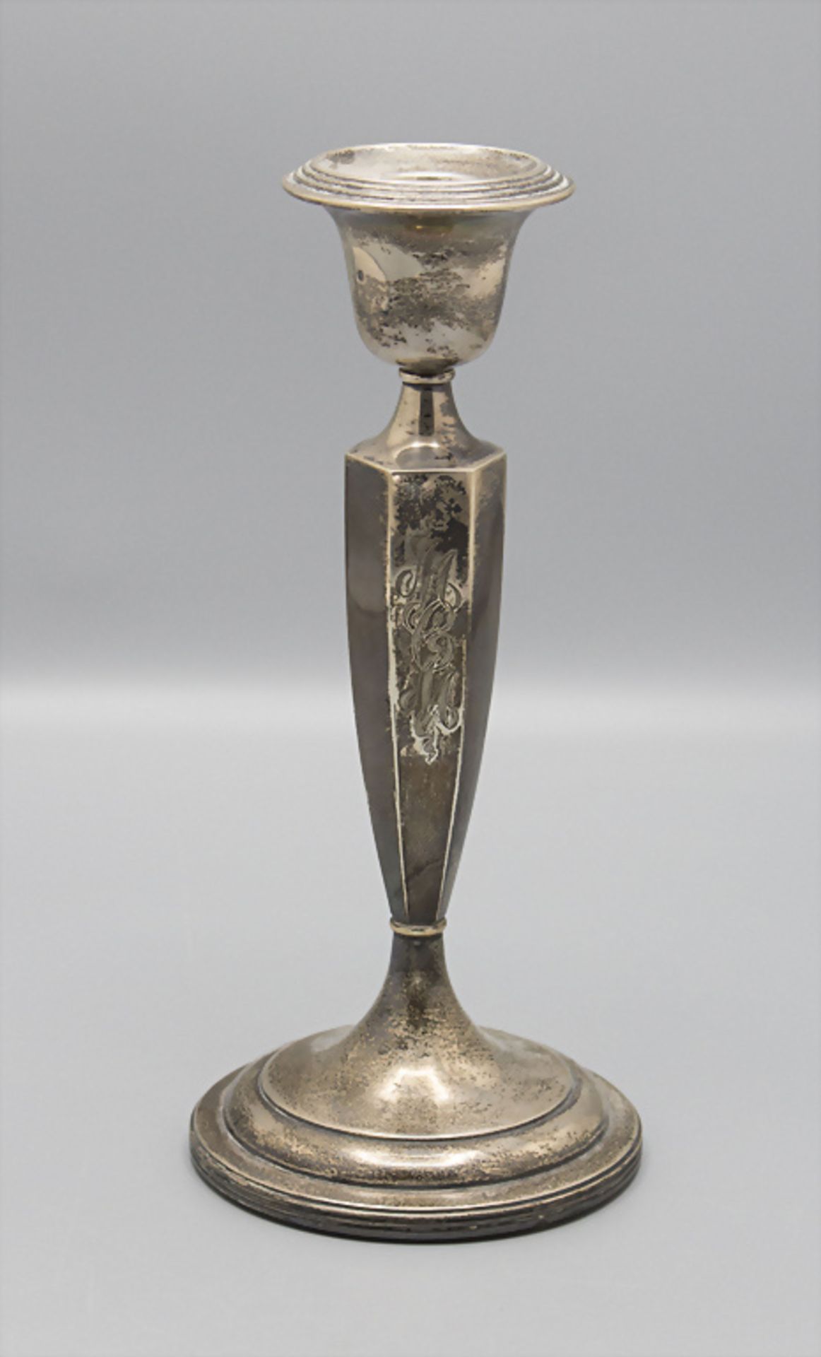 Silber Kerzenleuchter / A silver candlestick, R. Wallace & Sons Mfg. Co., USA, 20. Jh.