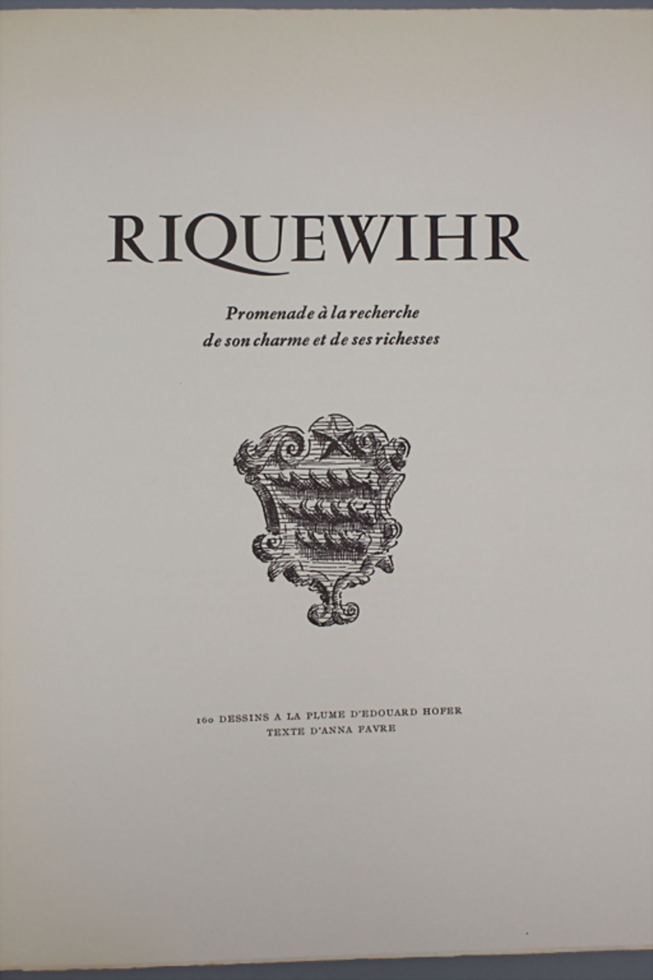 Edouard HOFER / Anna Favre: 'Riquewihr', 1959 - Image 2 of 7