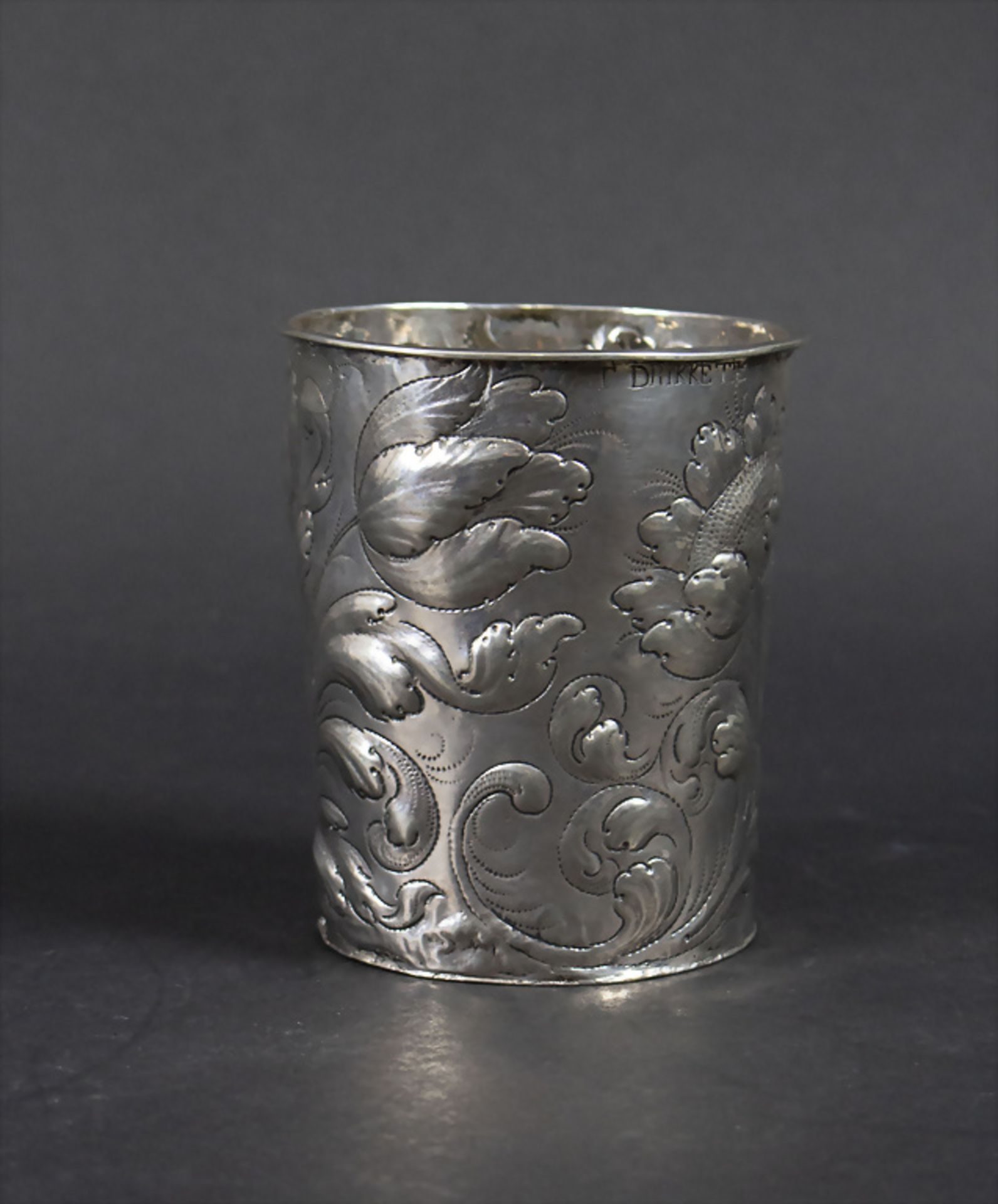 Silberbecher / A silver beaker, um 1700