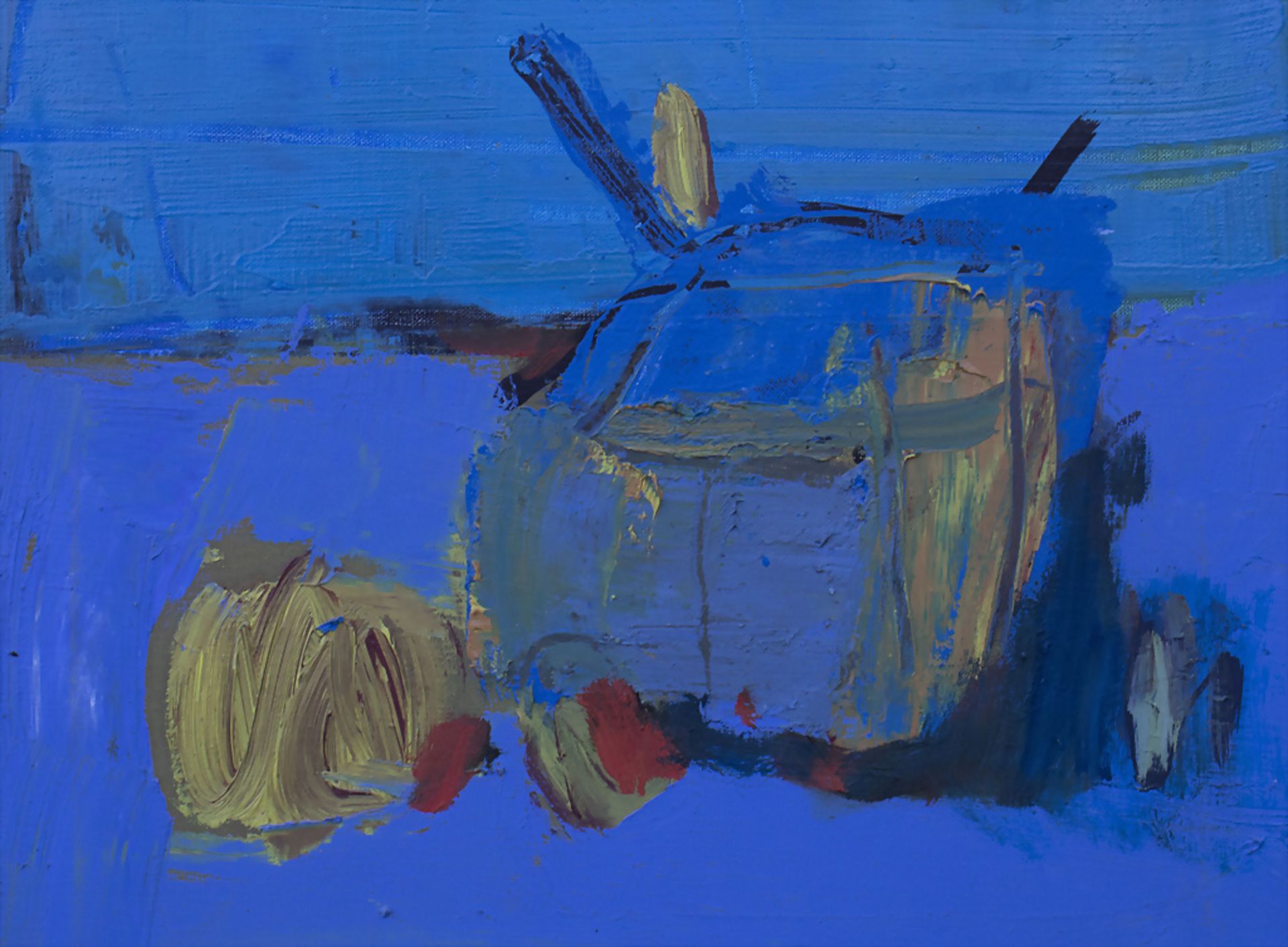 Henning Kürschner (*1941), 'Stillleben in Blau / Still life in blue, 1999 - Bild 3 aus 4