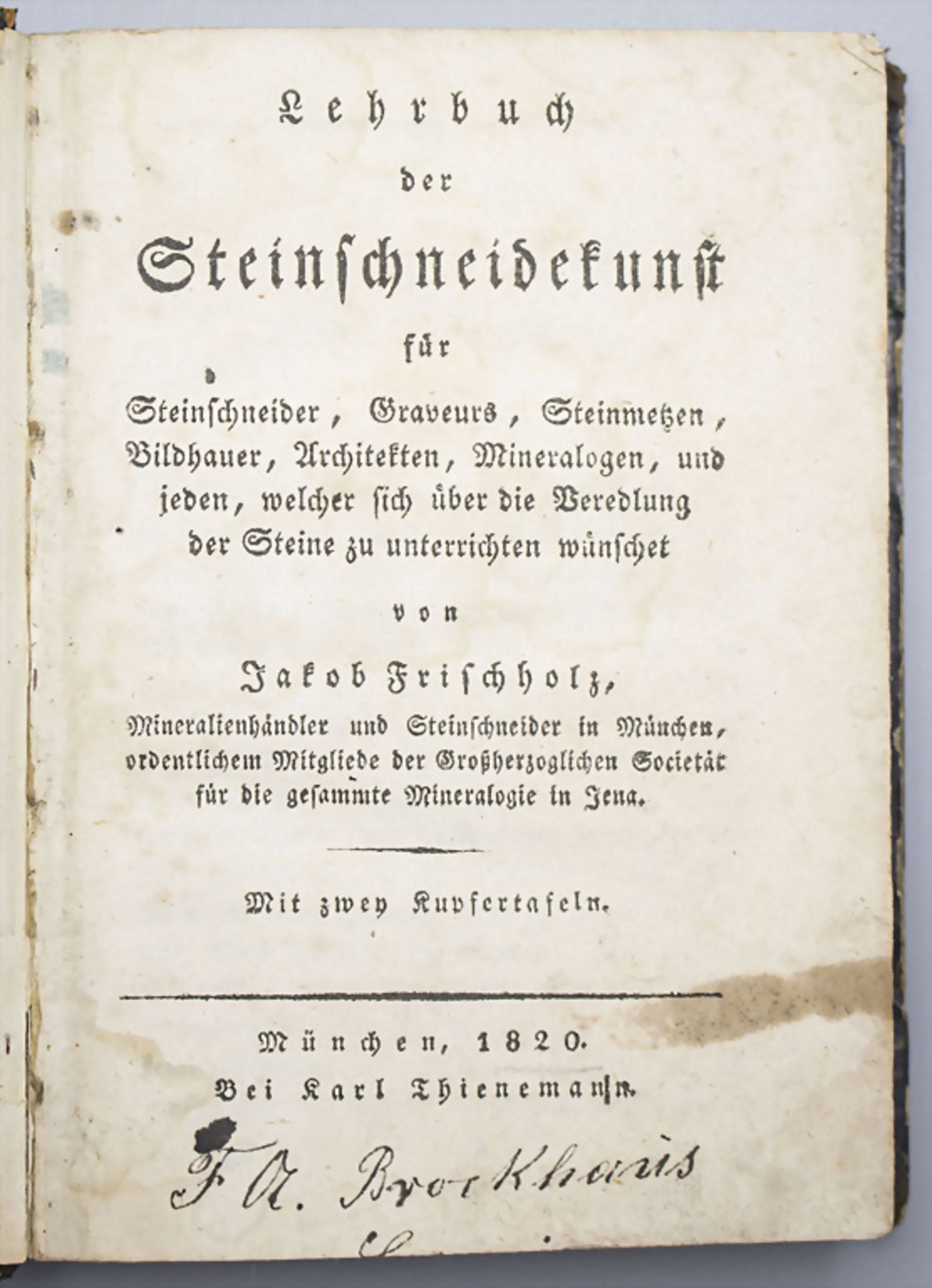 Jakob Frischholz, 'Lehrbuch der Schneidekunst', München, 1820