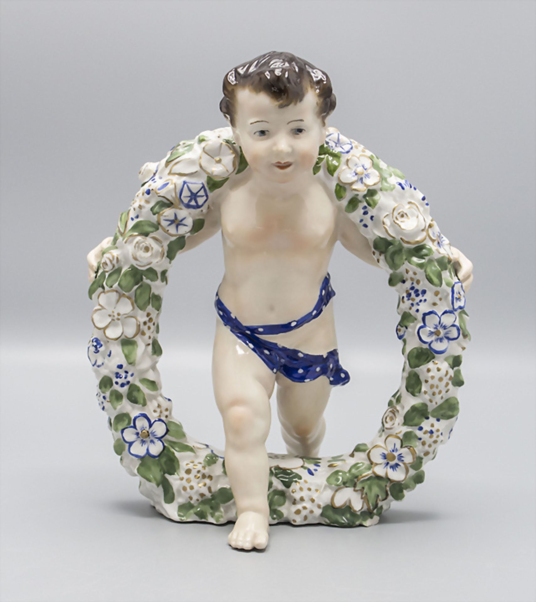 2 Putti Figuren / Two figures of porcelain, Karl Ens, Volksstedt-Rudolstadt, Anfang 20. Jh. - Bild 6 aus 9