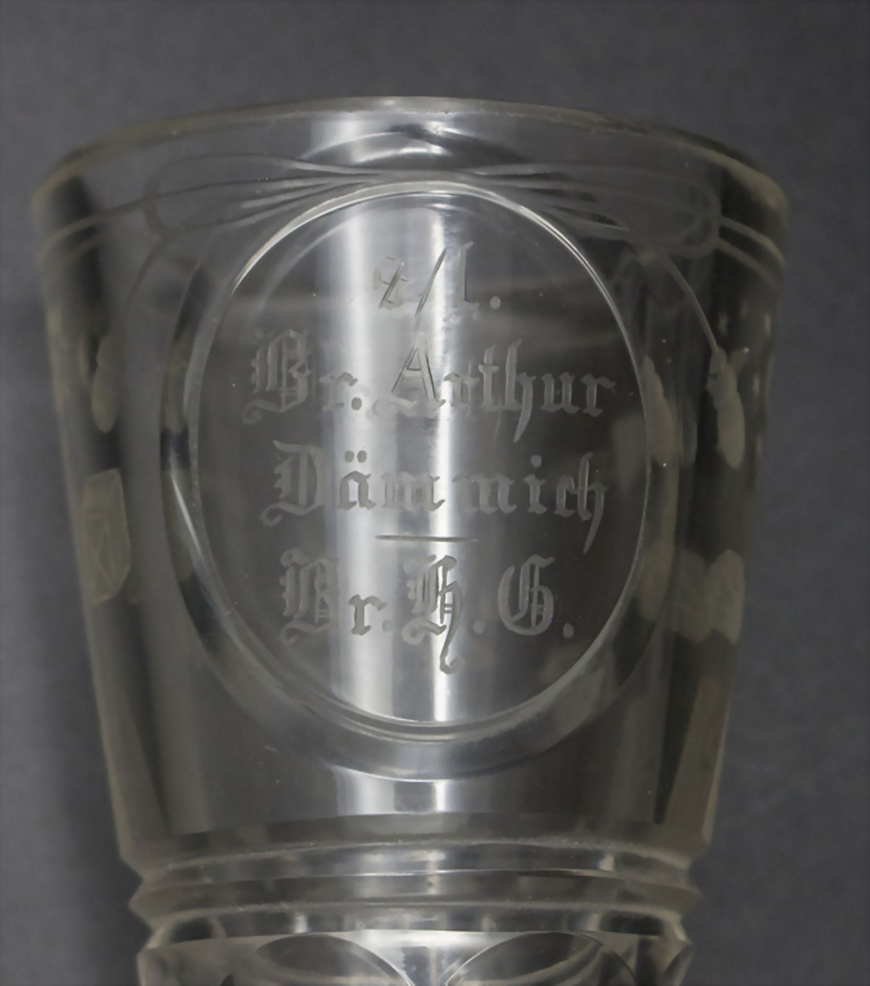 Logenglas 'Freimaurerkanone', deutsch, um 1900 - Image 2 of 3