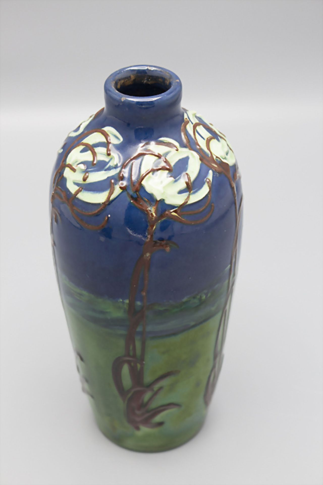 Jugendstil Keramikvase / An Art Nouveau pottery vase, Max Läuger, Karlsruhe, um 1910 - Bild 2 aus 3