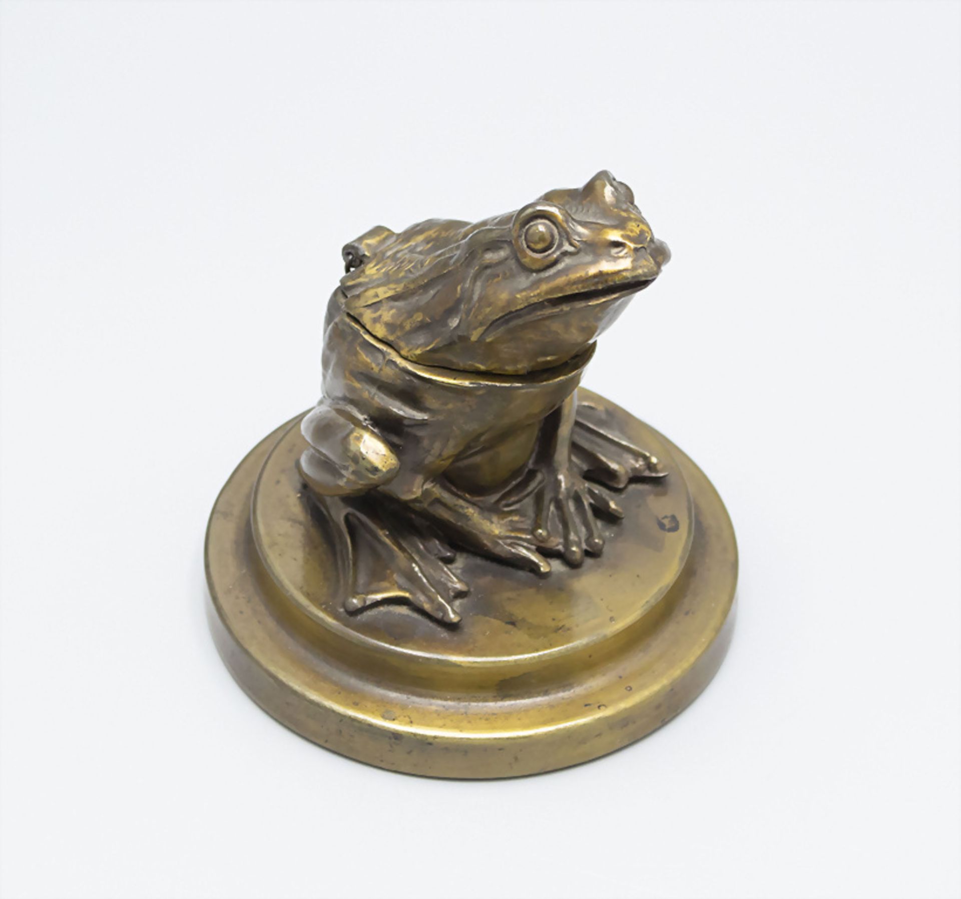 Frosch als Tintenfass / A frog as inkwell, Frankreich, 19. Jh.