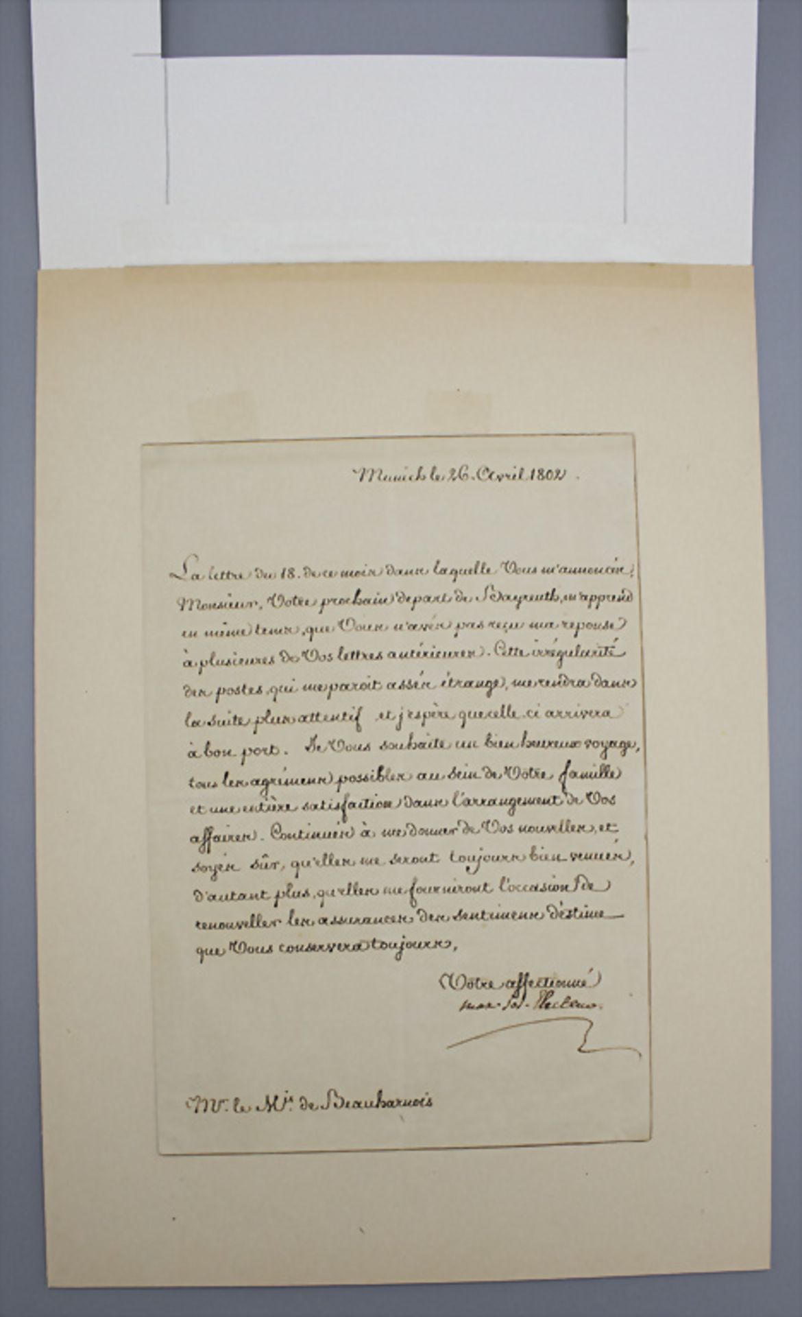 Dankschreiben / Two letters of thanks, Autograph Max IV. Joseph Herzog von Pfalz-Bayern ... - Image 3 of 4