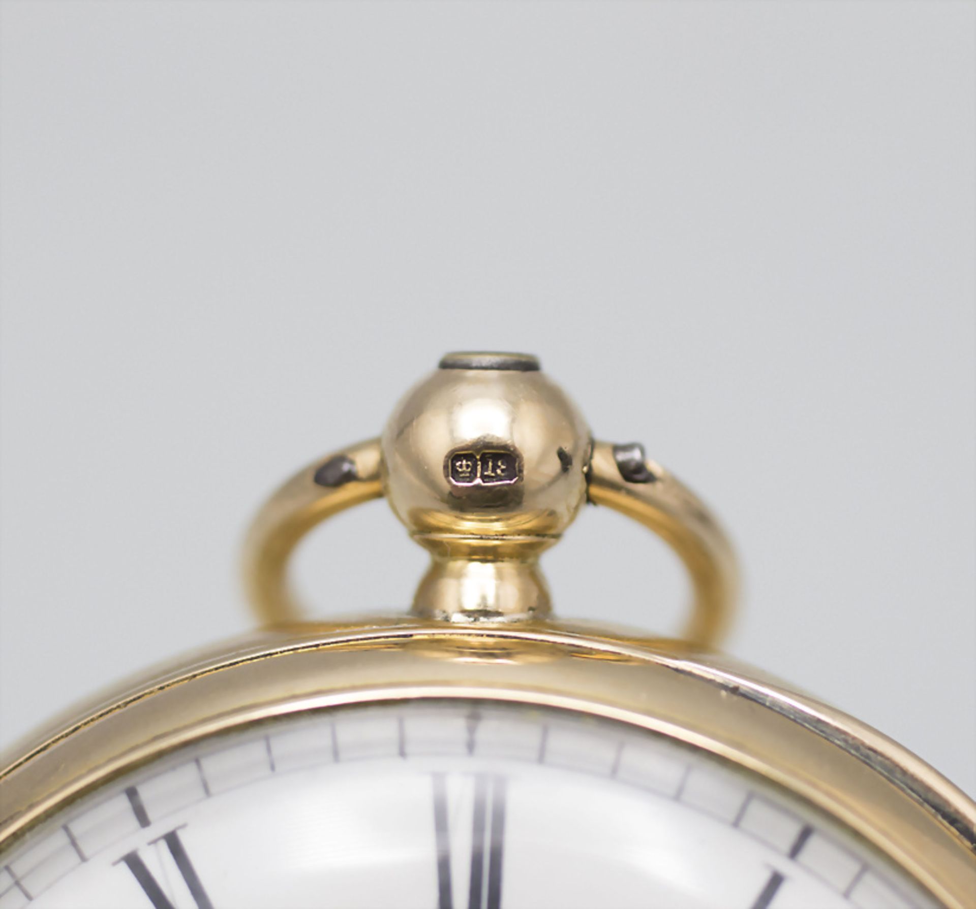 Offene Herrentaschenuhr / An 18 ct gold pocket watch, England, 19. Jh. - Image 2 of 9