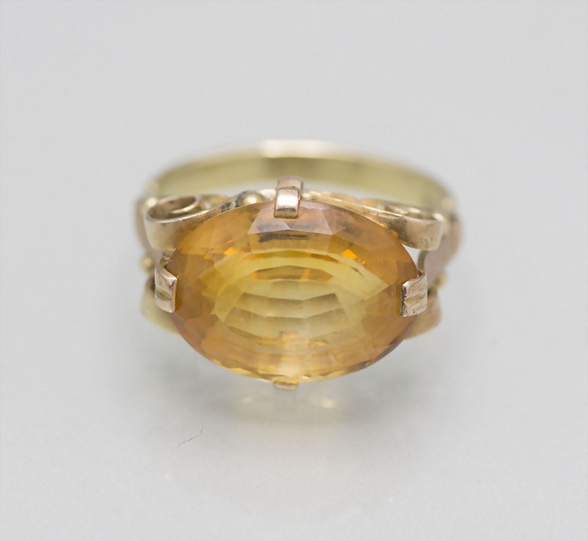 Damenring mit Citrin / A ladies 14 ct gold ring with citrine - Image 2 of 3