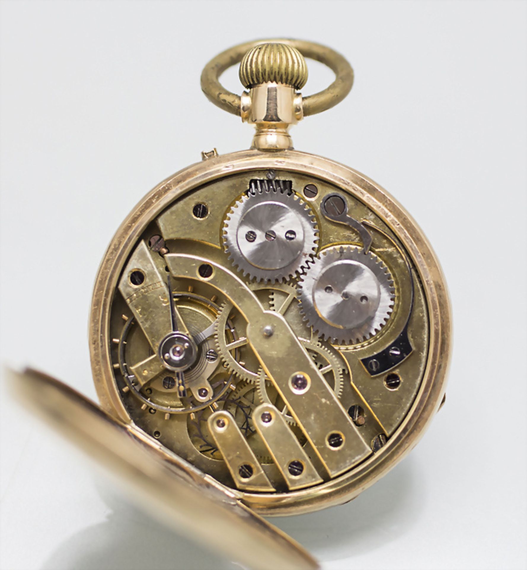 Offene Herrentaschenuhr / An 14 ct gold pocket watch, um 1900 - Image 2 of 7