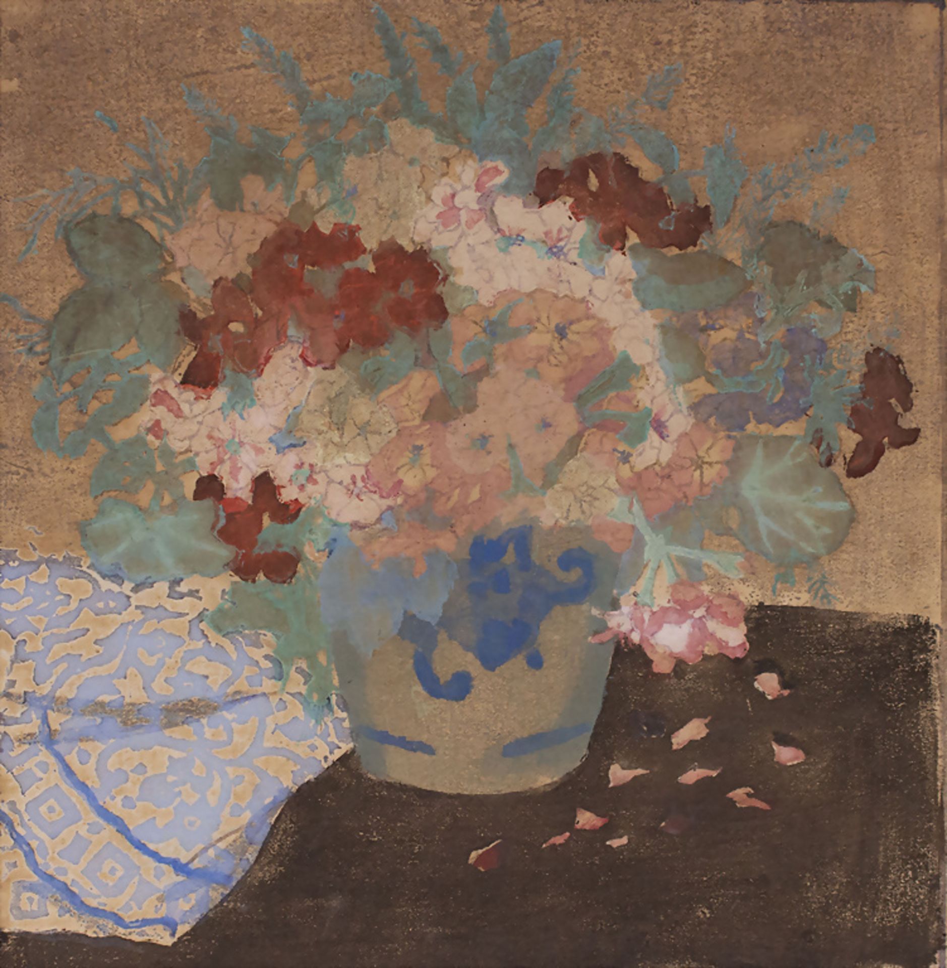 Charlotte ROLLINS (1885-1945), 'Geranien Stillleben' / 'Still life with Geranium'