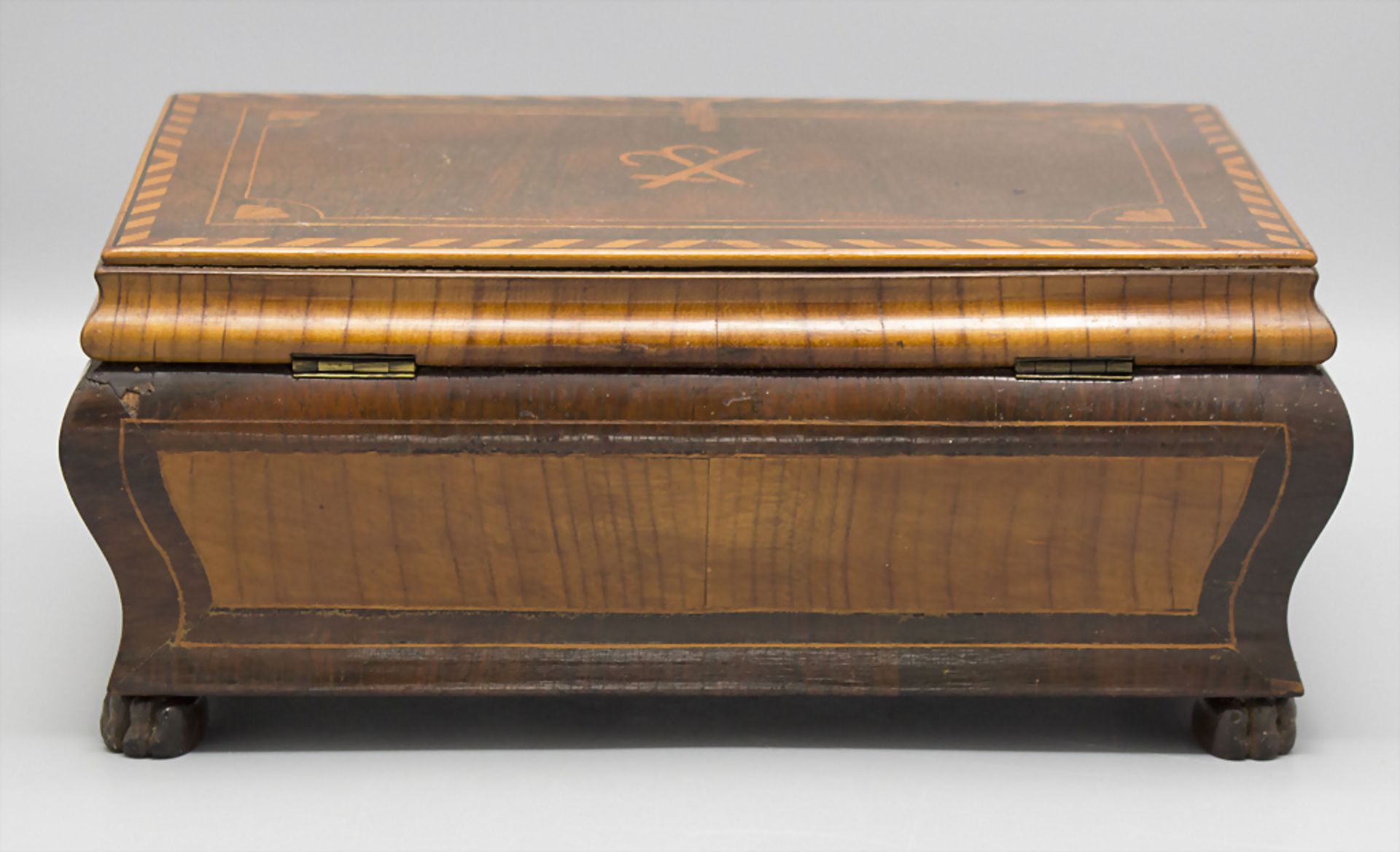 Biedermeier Nähkästchen / A Biedermeier sewing box, um 1840 - Image 4 of 9