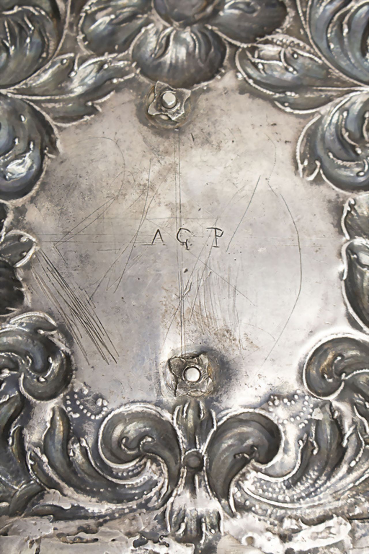 Weihwasserbehälter Hl. Aloisius von Gonzaga / A silver holy water basin, Italien, wohl Rom, um 1740 - Image 4 of 6