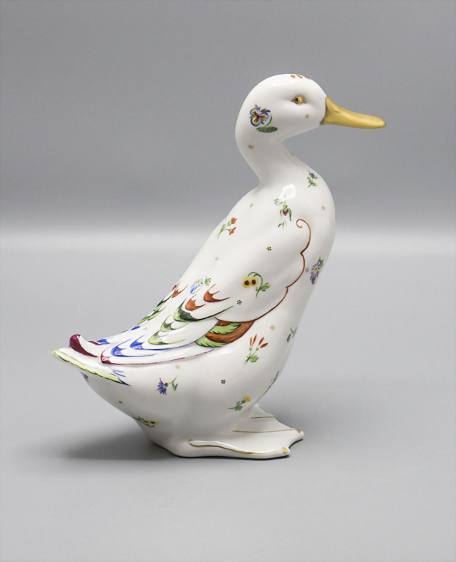 Porzellan Ente / A porcelain duck, Zürich, 20. Jh. - Image 2 of 5