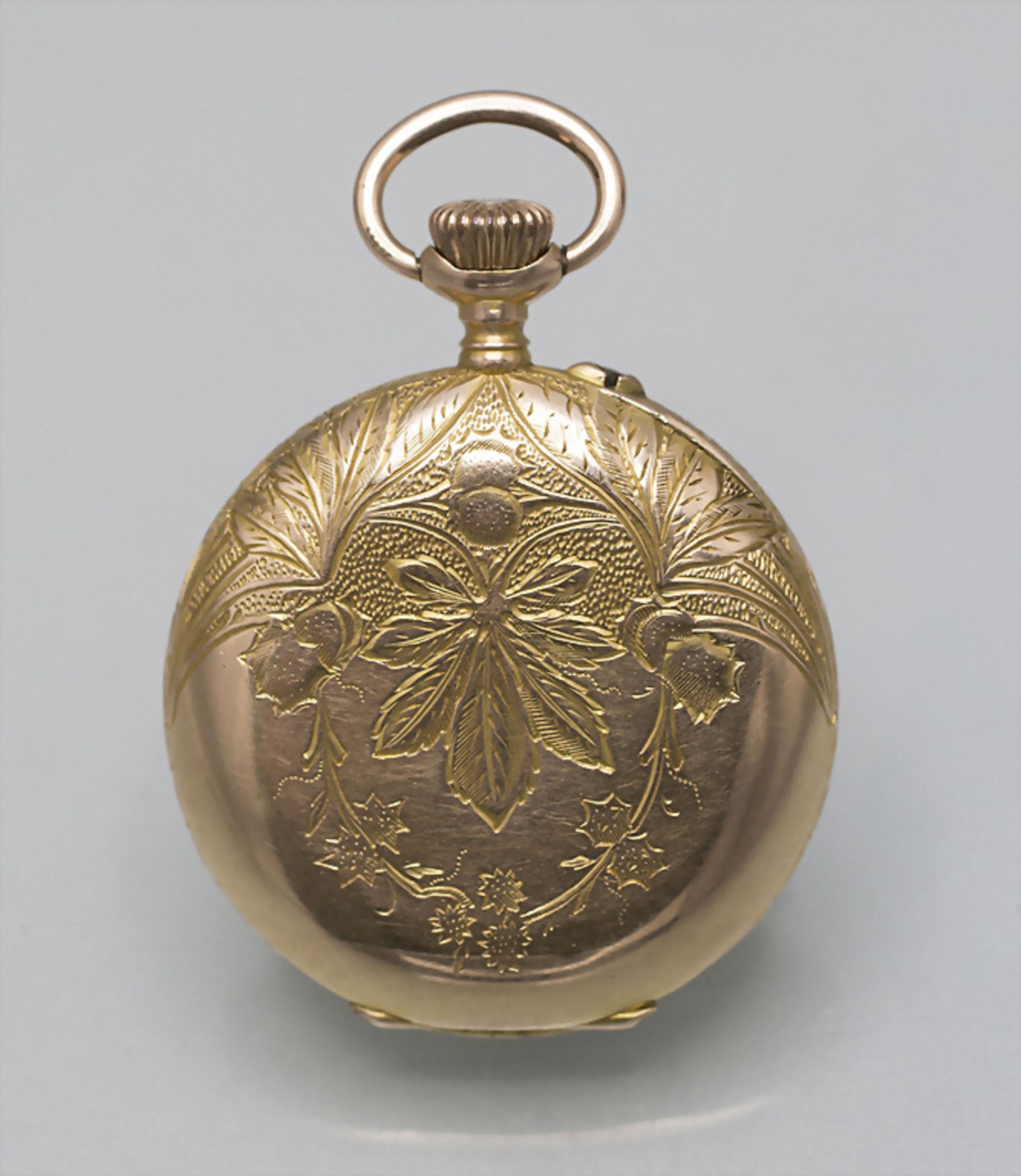 Jugendstil 14 kt Gold Taschenuhr / An Art Nouveau 14 ct gold pocket watch, Gebr. Eppner, ... - Image 2 of 7