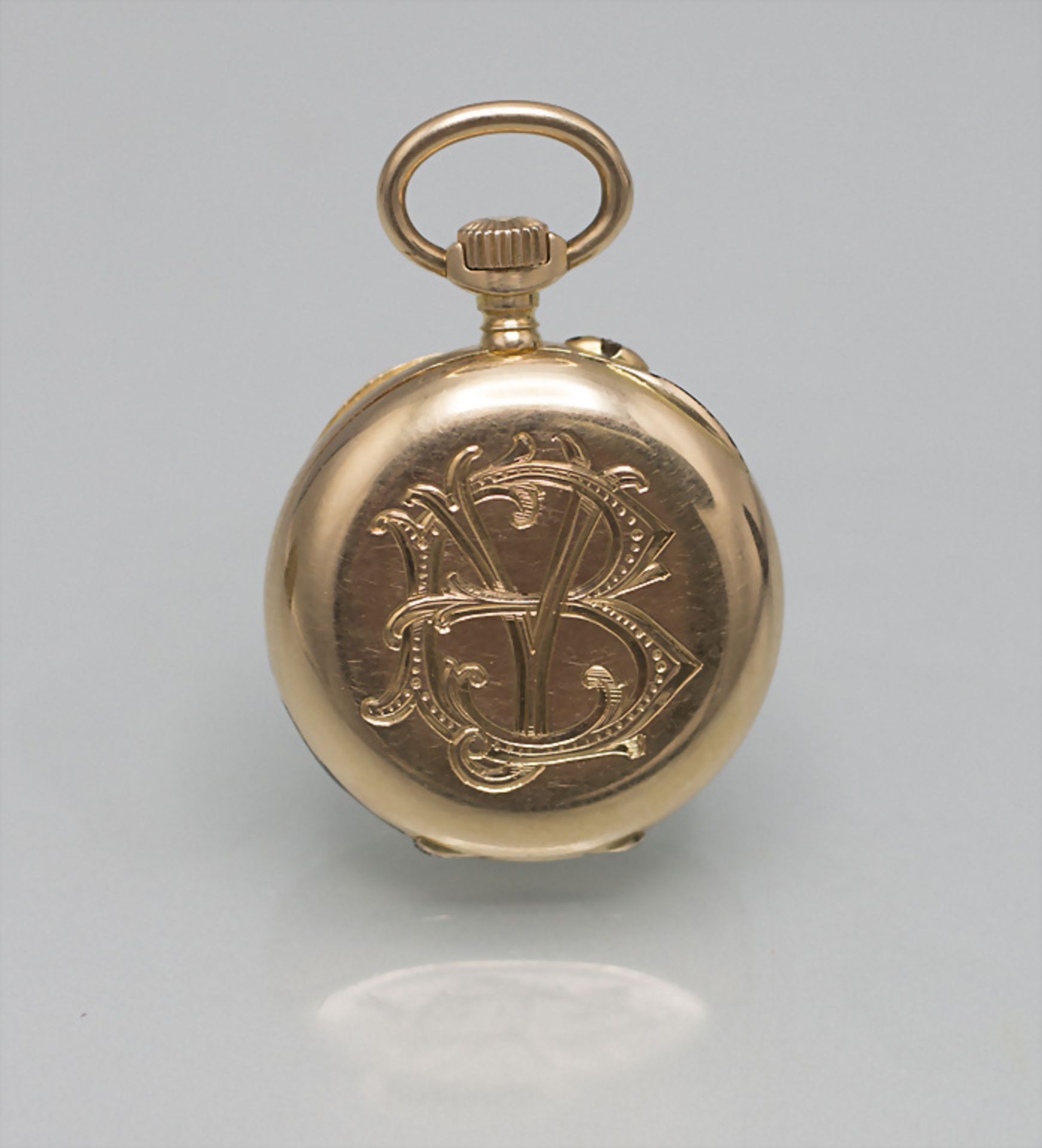 Miniatur Damenuhr / A ladies 18 ct pocket watch, E. Gasser, Geneve, um 1900 - Bild 3 aus 6