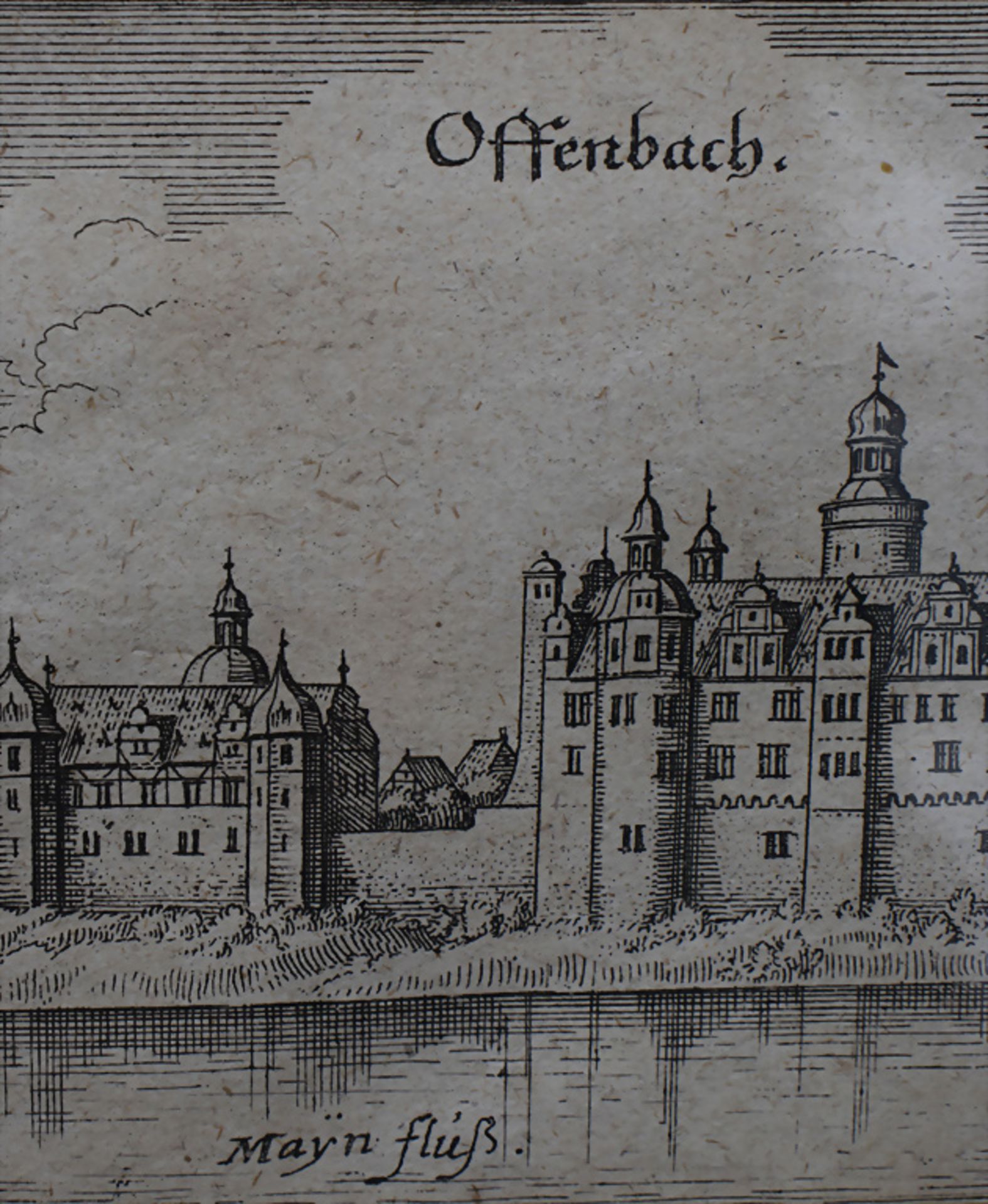 Kupferstich 'Offenbach' / A copper engraving from Offenbach, 17. / 18. Jh. - Bild 3 aus 4