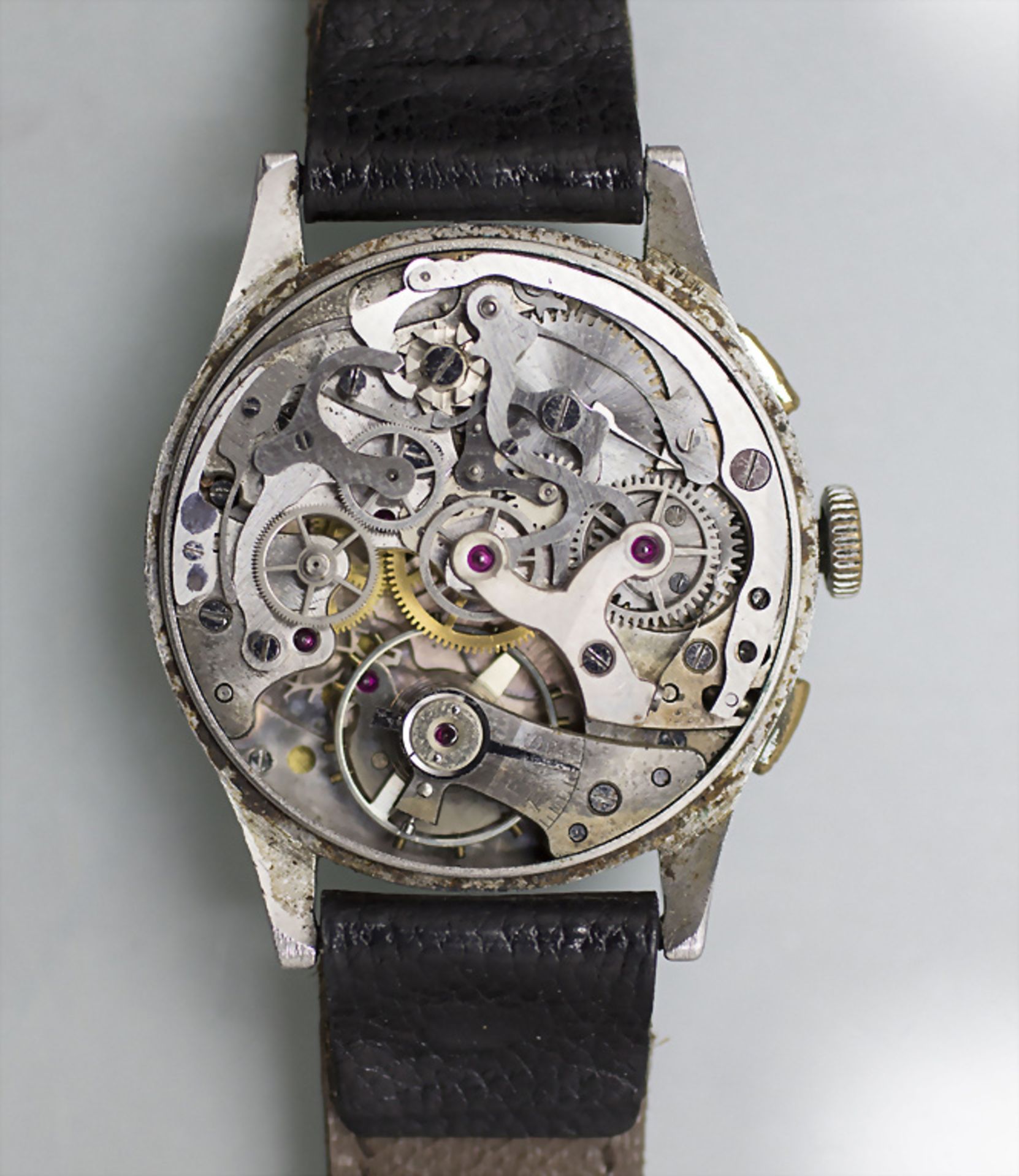 UTI Chronograph, Besancon, um 1945 - Bild 2 aus 4