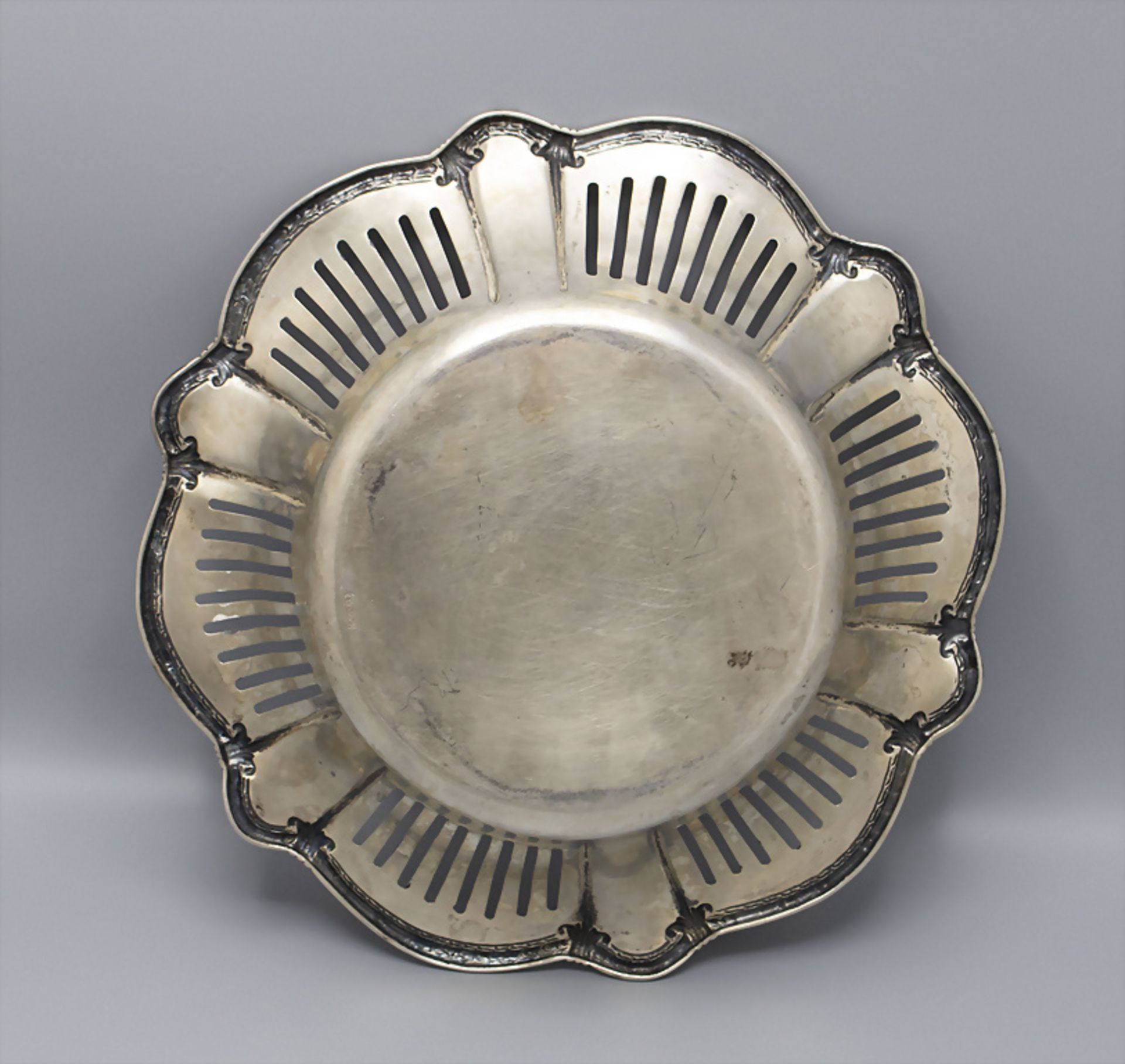 Silberschale / Korbschale / A silver basket shaped bowl, Deyhle Gebrüder, Schwäbich Gmünd, um 1880 - Bild 4 aus 5