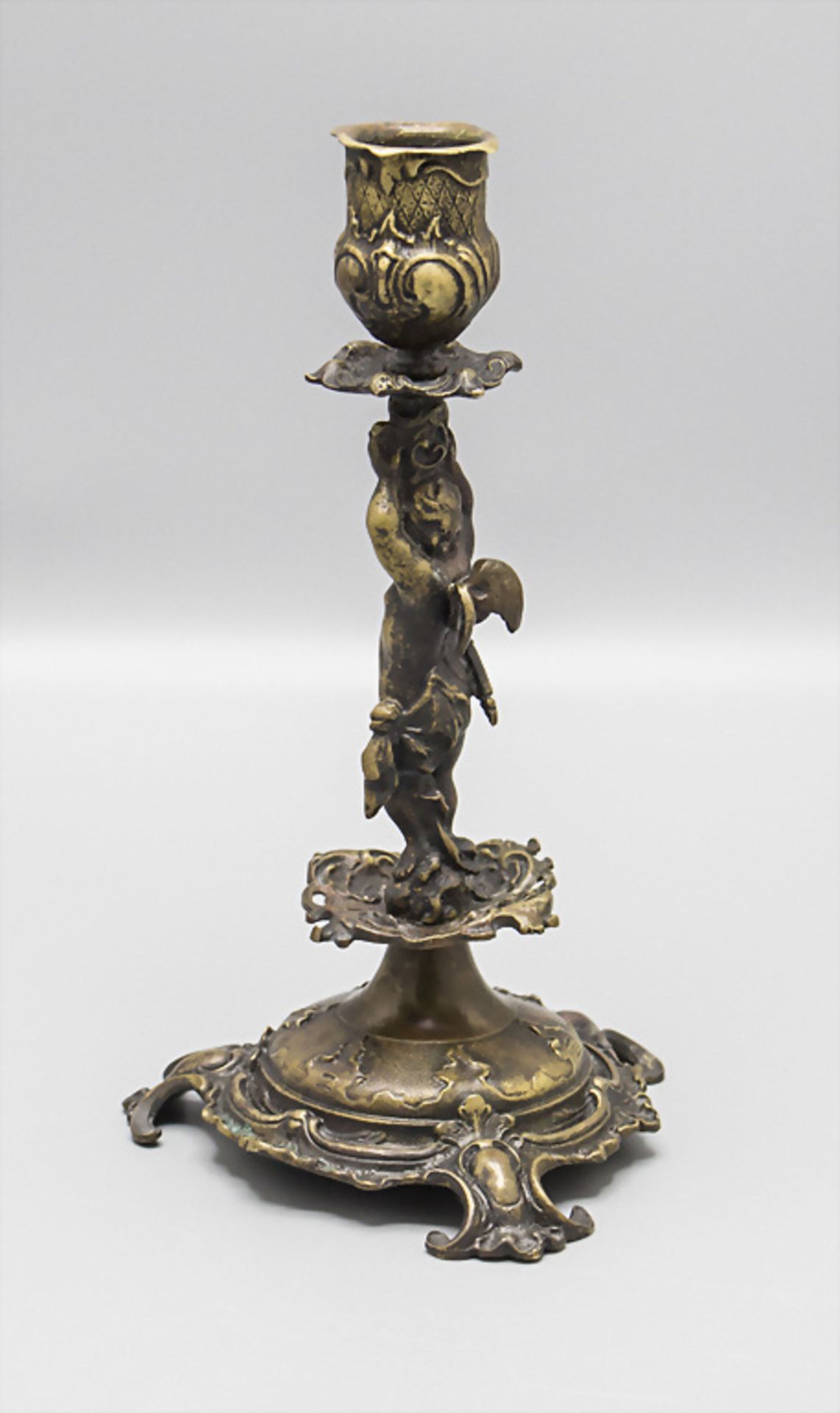 Bronze Kerzenleuchter / A bronze candle holder, um 1880 - Bild 2 aus 4