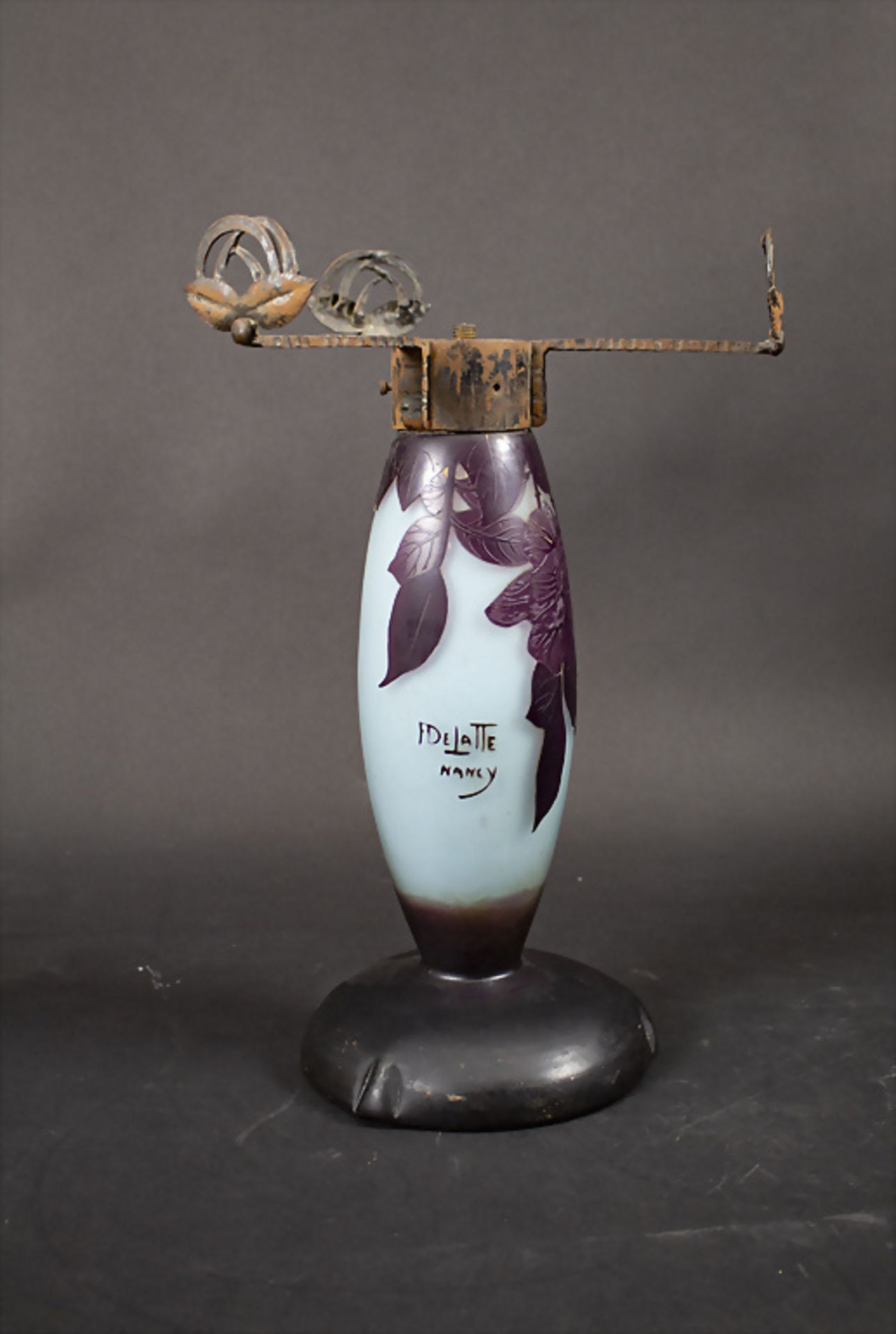 Jugendstil Lampenfuß / An Art Nouveau lamp base, André Delatte, Nancy, um 1910 - Bild 4 aus 5