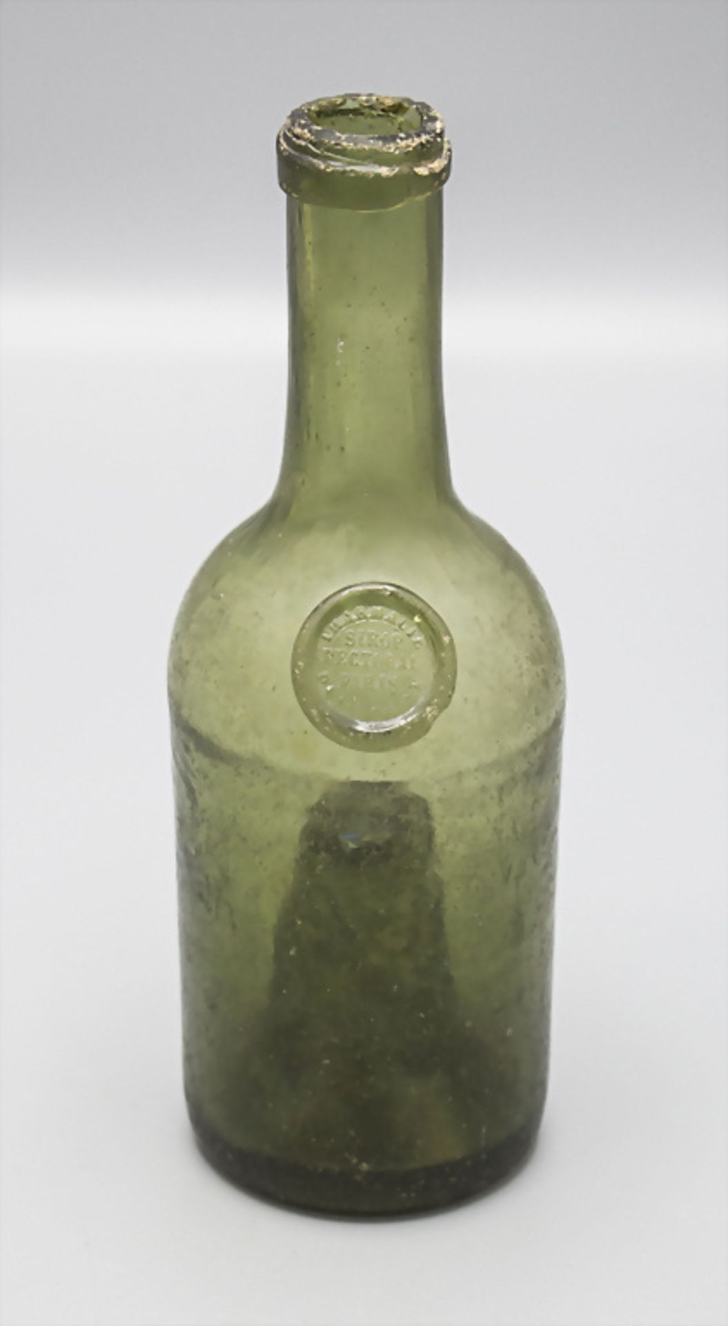 Apothekerflasche mit Siegel, Frankreich, Ende 18. Jh.