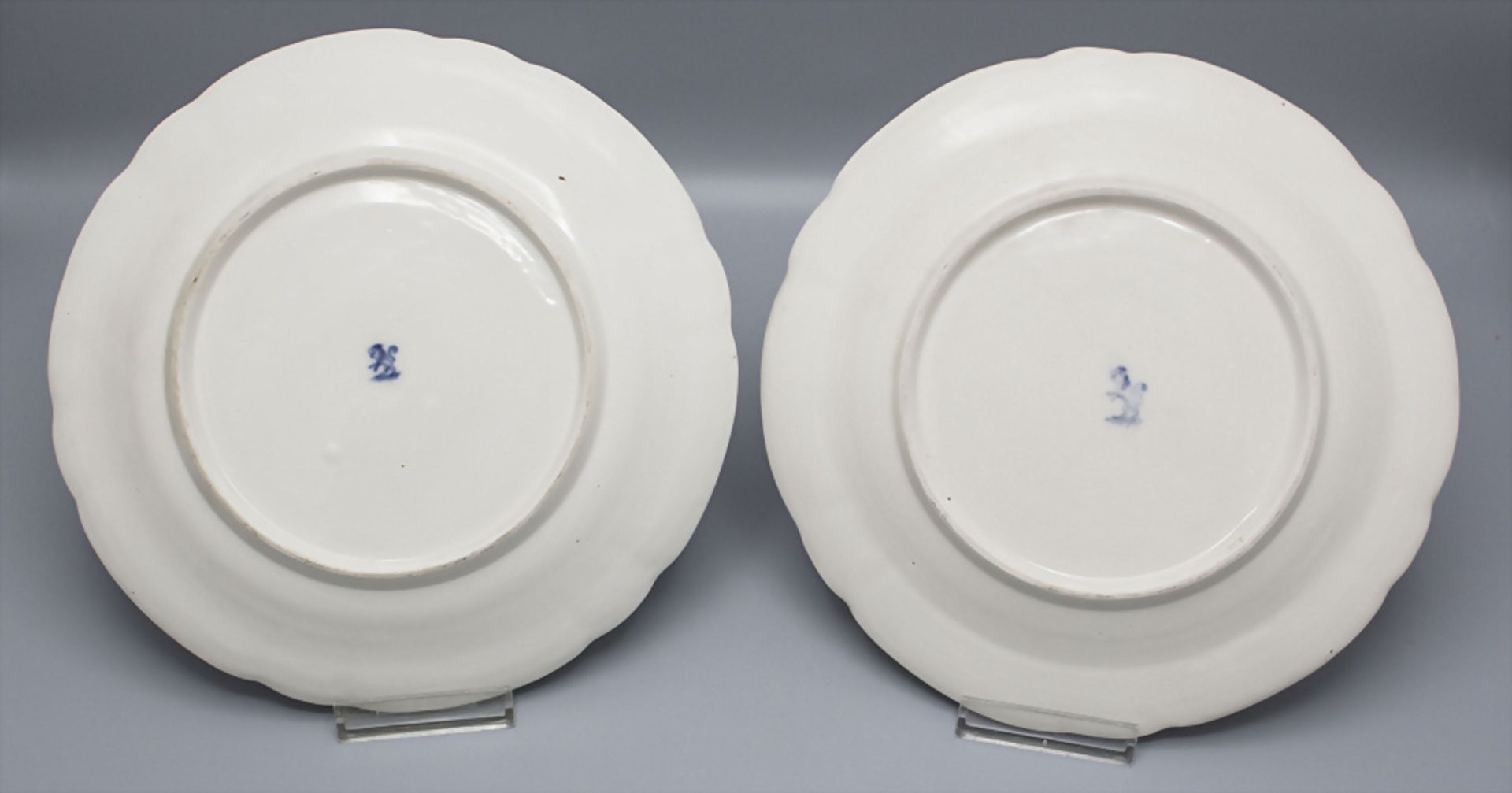 Paar Teller / Two plates, Frankenthal, Paul Hannong, 1755-1759 - Bild 4 aus 4