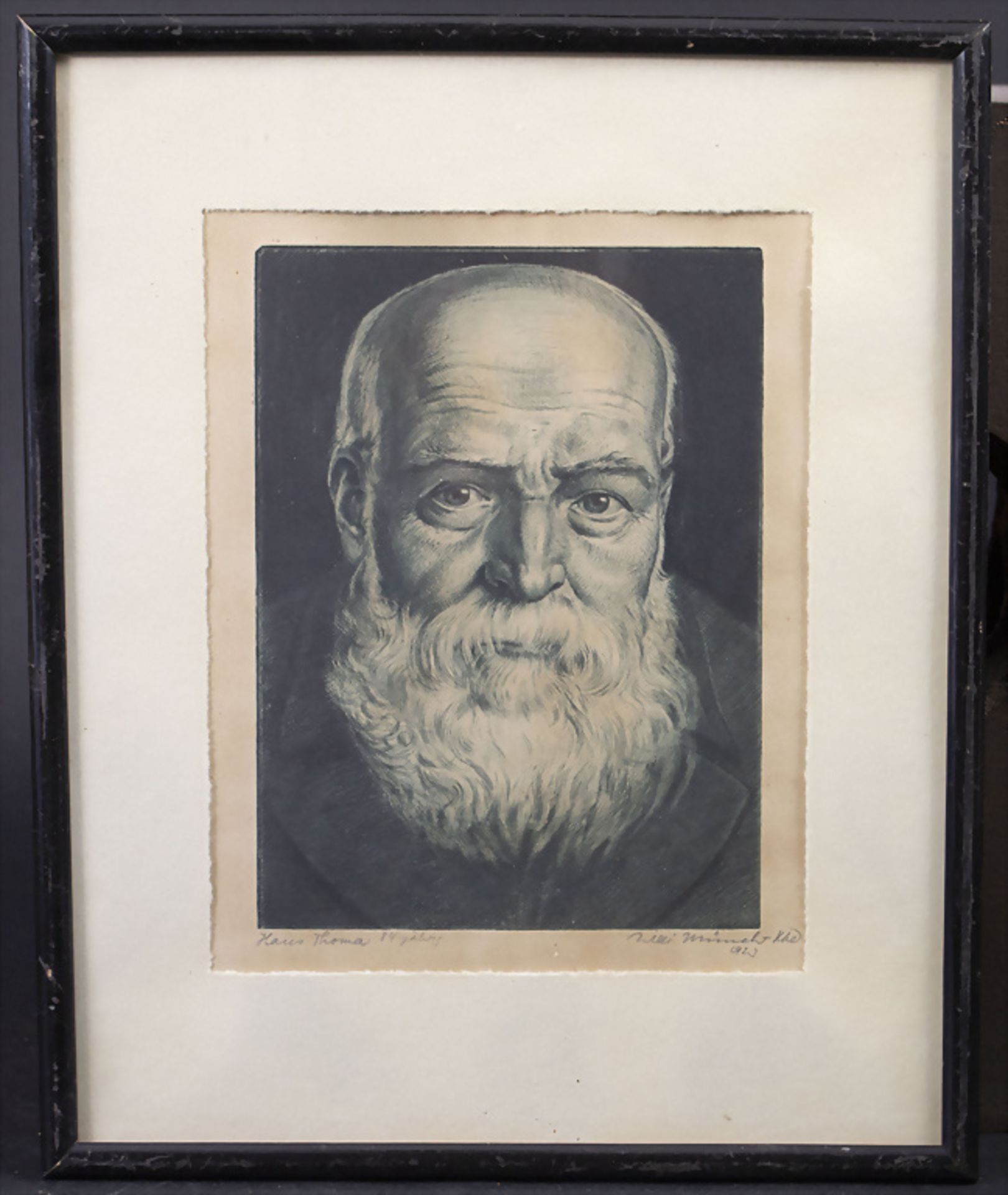 Willi MÜNCH-K'HE (1885-1960), Porträt HansThoma / A portrait of artist Hans Thoma, 1923 - Bild 2 aus 4