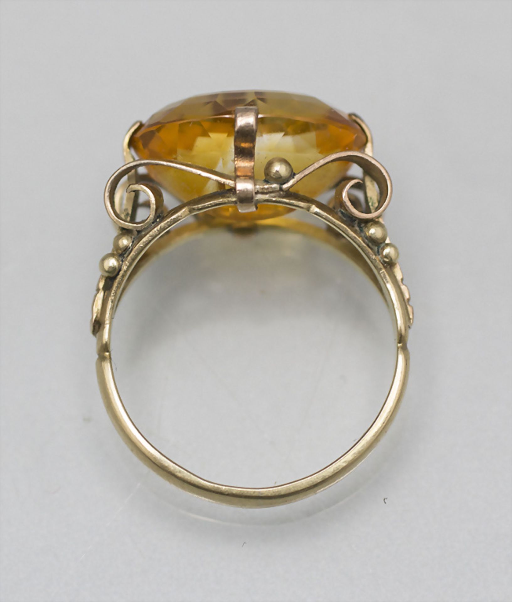Damenring mit Citrin / A ladies 14 ct gold ring with citrine - Image 3 of 3