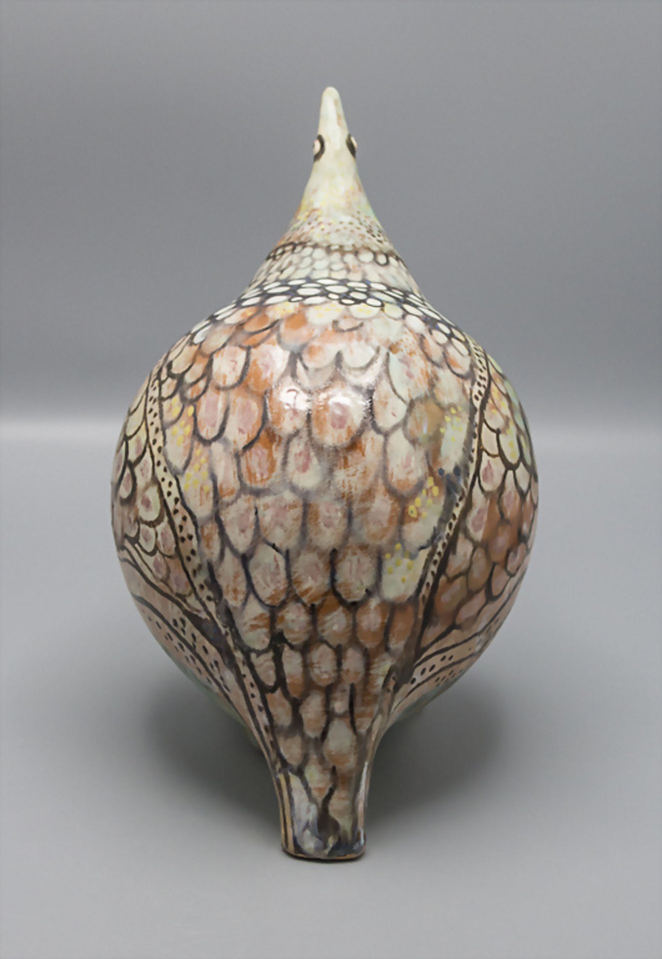 Keramik-Zierobjekt 'Vogel' / A decorative pottery bird, Eva Fritz-Lindner, Karlsruher ... - Bild 4 aus 5