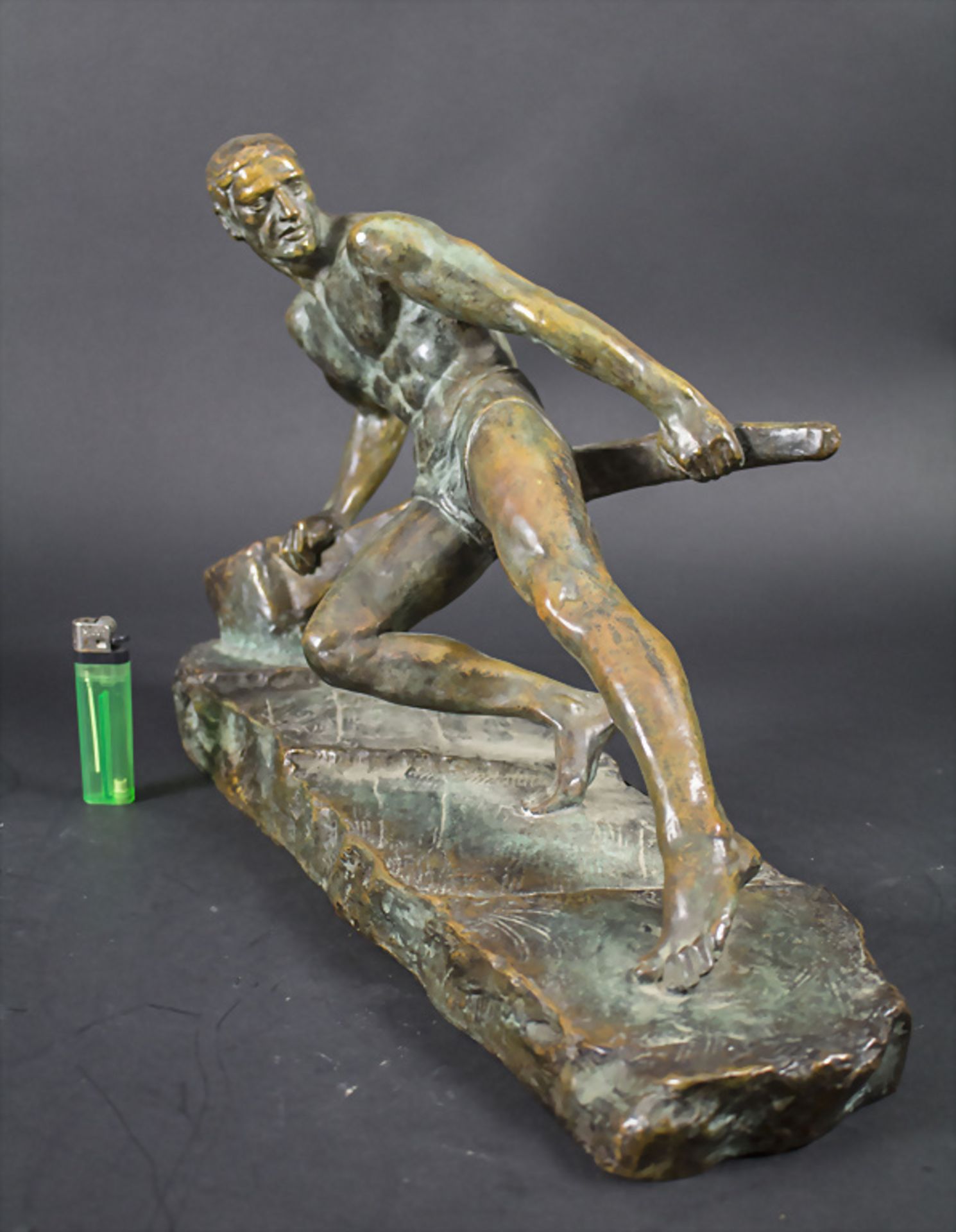 Pierre LE FAGUAYS (1892-1962), Art Déco Bronzeplastik 'Athletischer Steuermann' / An Art Deco ... - Bild 3 aus 8