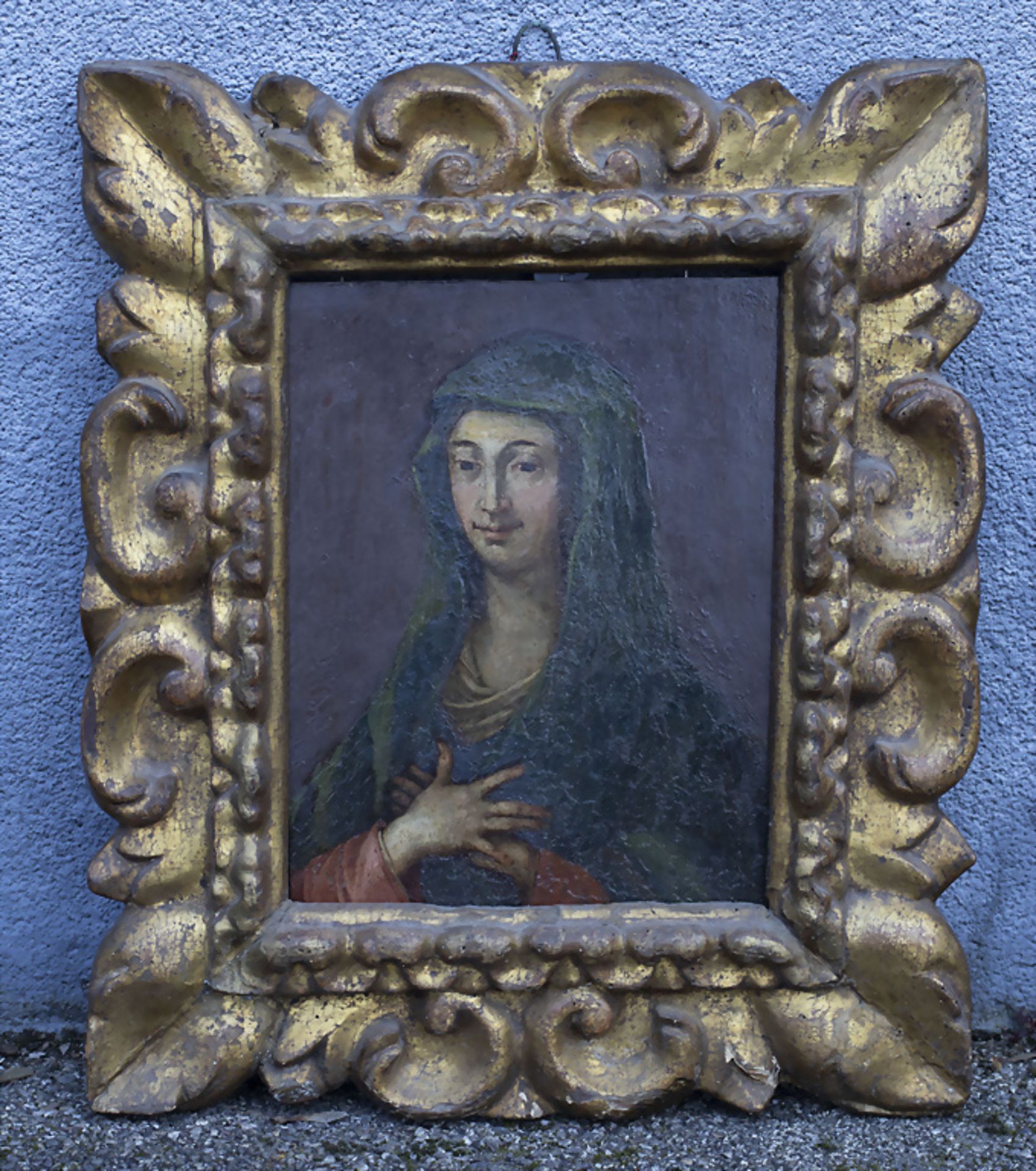 Unbekannter Künstler des 18. Jh., 'Gottesmutter Maria' / A portrait of 'Mother Mary', 18. Jh. - Bild 2 aus 4