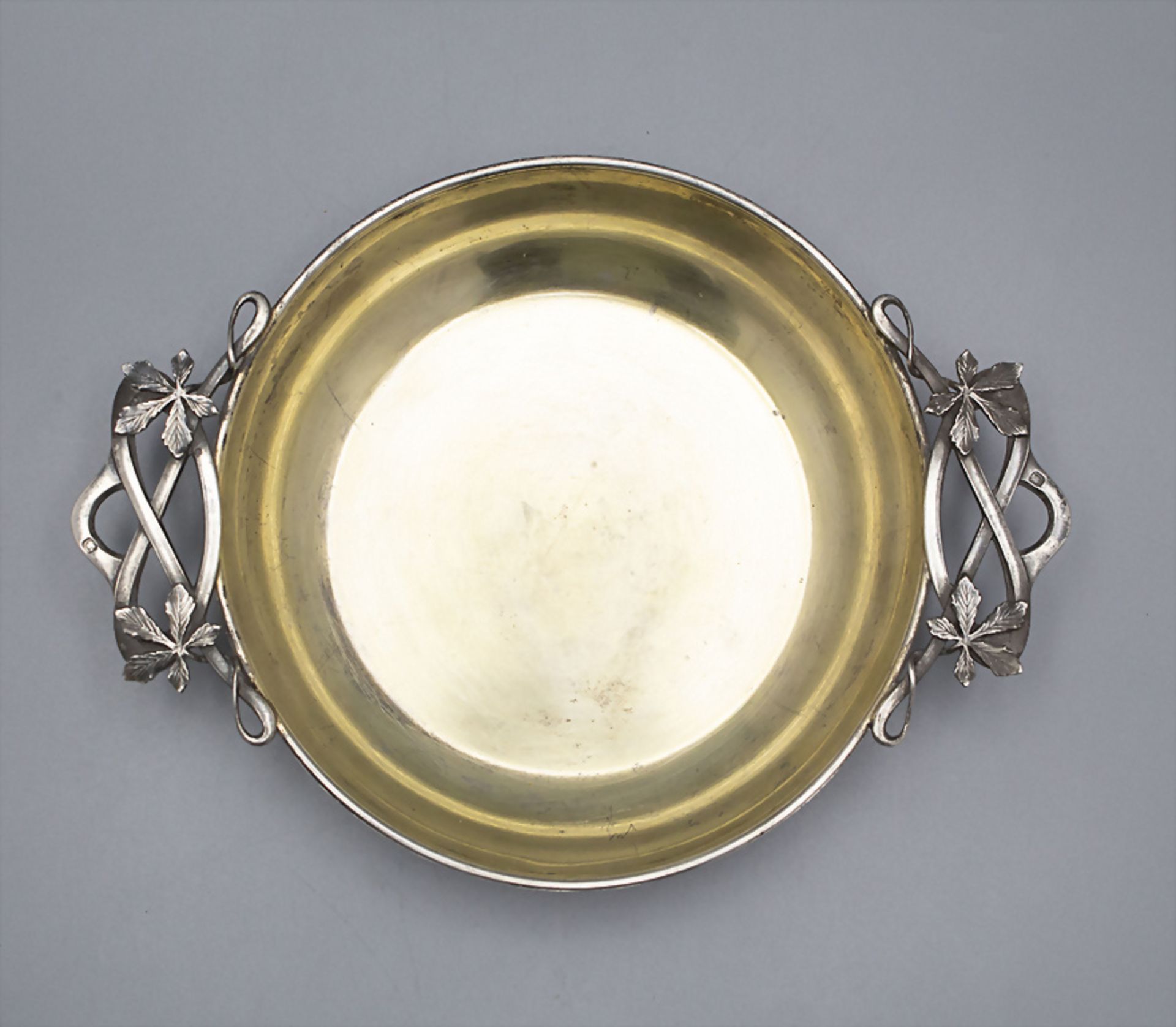 Jugendstil Silberschale mit Handhaben / An Art Nouveau silver bowl with handles, Alphonse ...