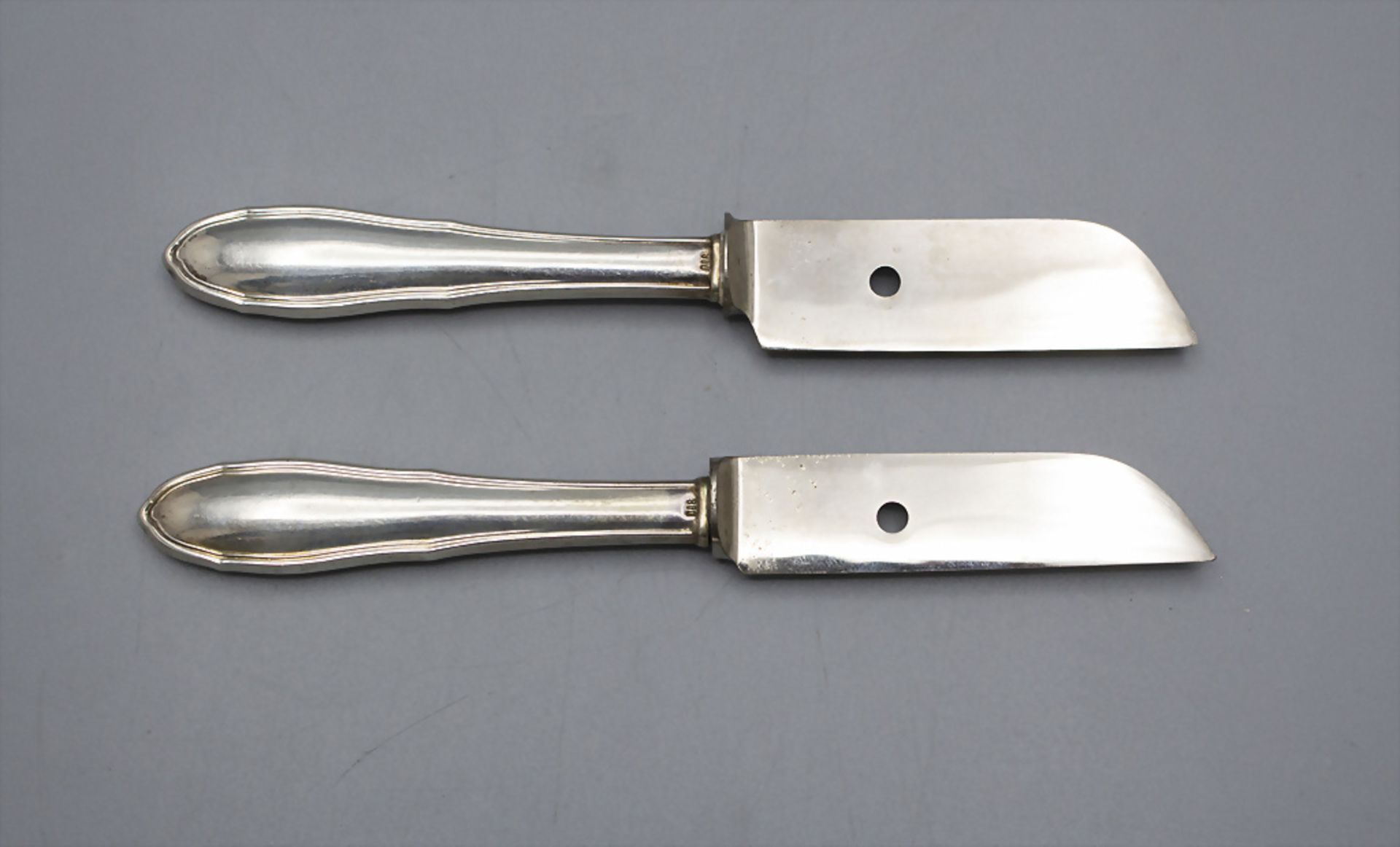 2 Hummermesser / 2 silver lobster knives, um Mitte 20. Jh. - Image 2 of 3