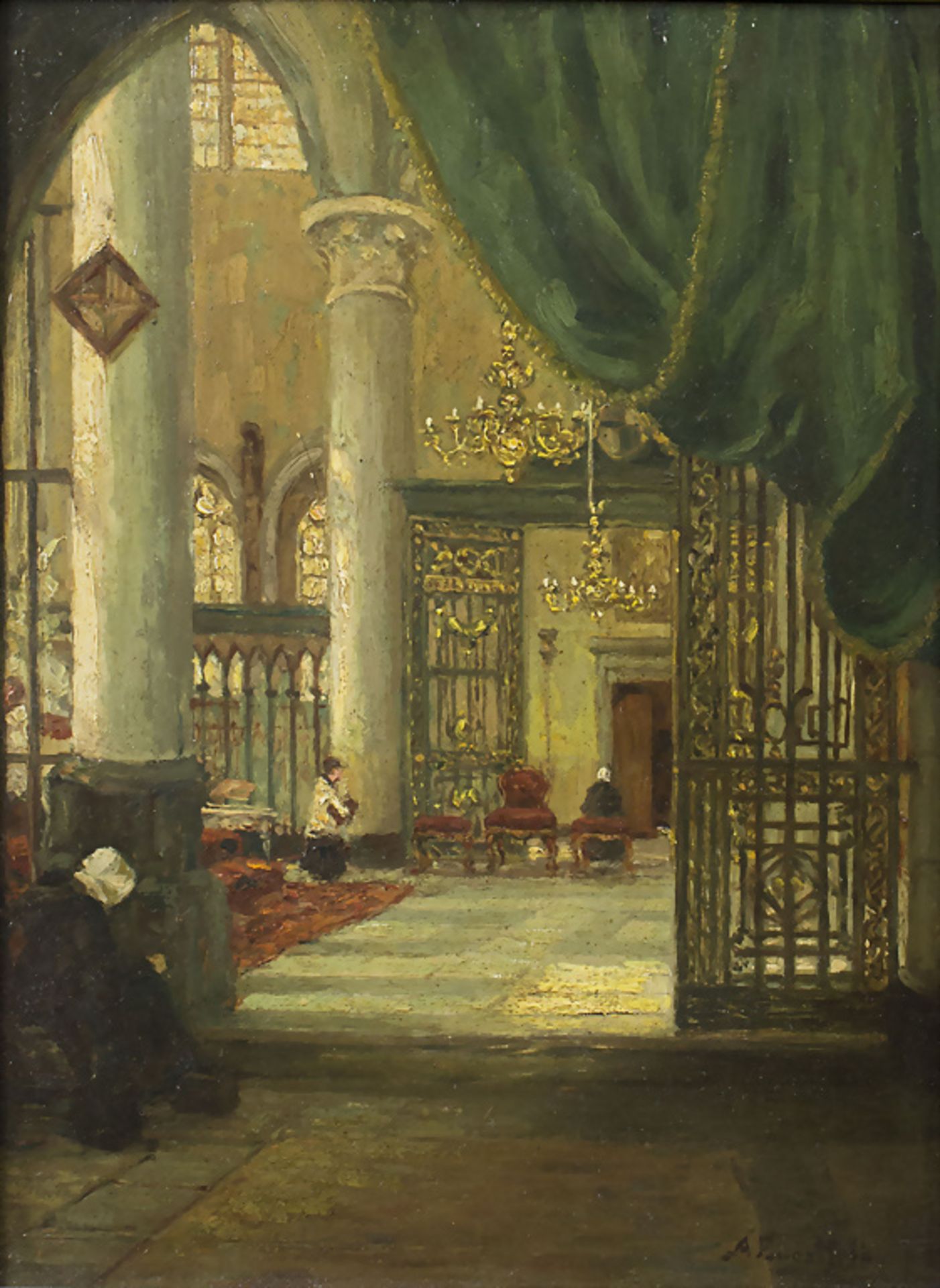 Albert ENGSTFELD (1876-1959), 'Kircheninterieur' / 'Interior of a church'