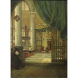 Albert ENGSTFELD (1876-1959), 'Kircheninterieur' / 'Interior of a church'
