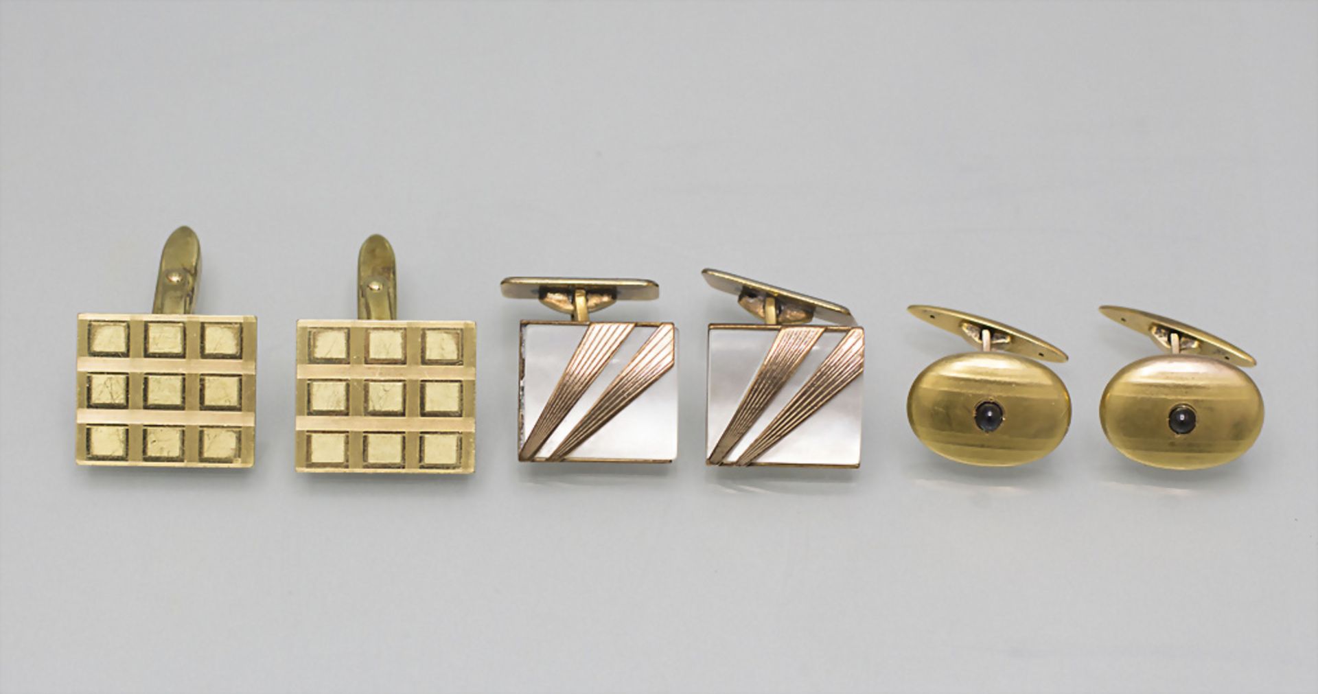 3 Paar Manschettenknöpfe / 3 pair of cufflinks - Image 2 of 4