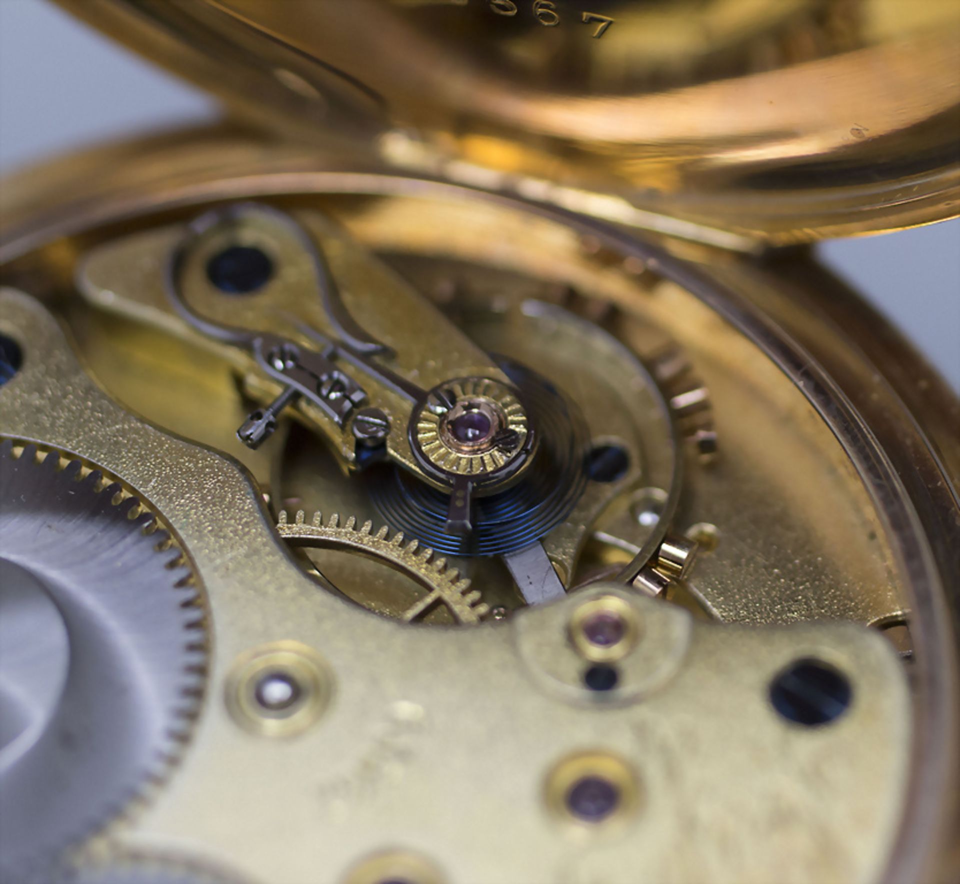 Savonette Taschenuhr / A 18 ct gold pocket watch, A. Lange & Söhne, Glashütte in Sachsen, um ... - Bild 6 aus 9